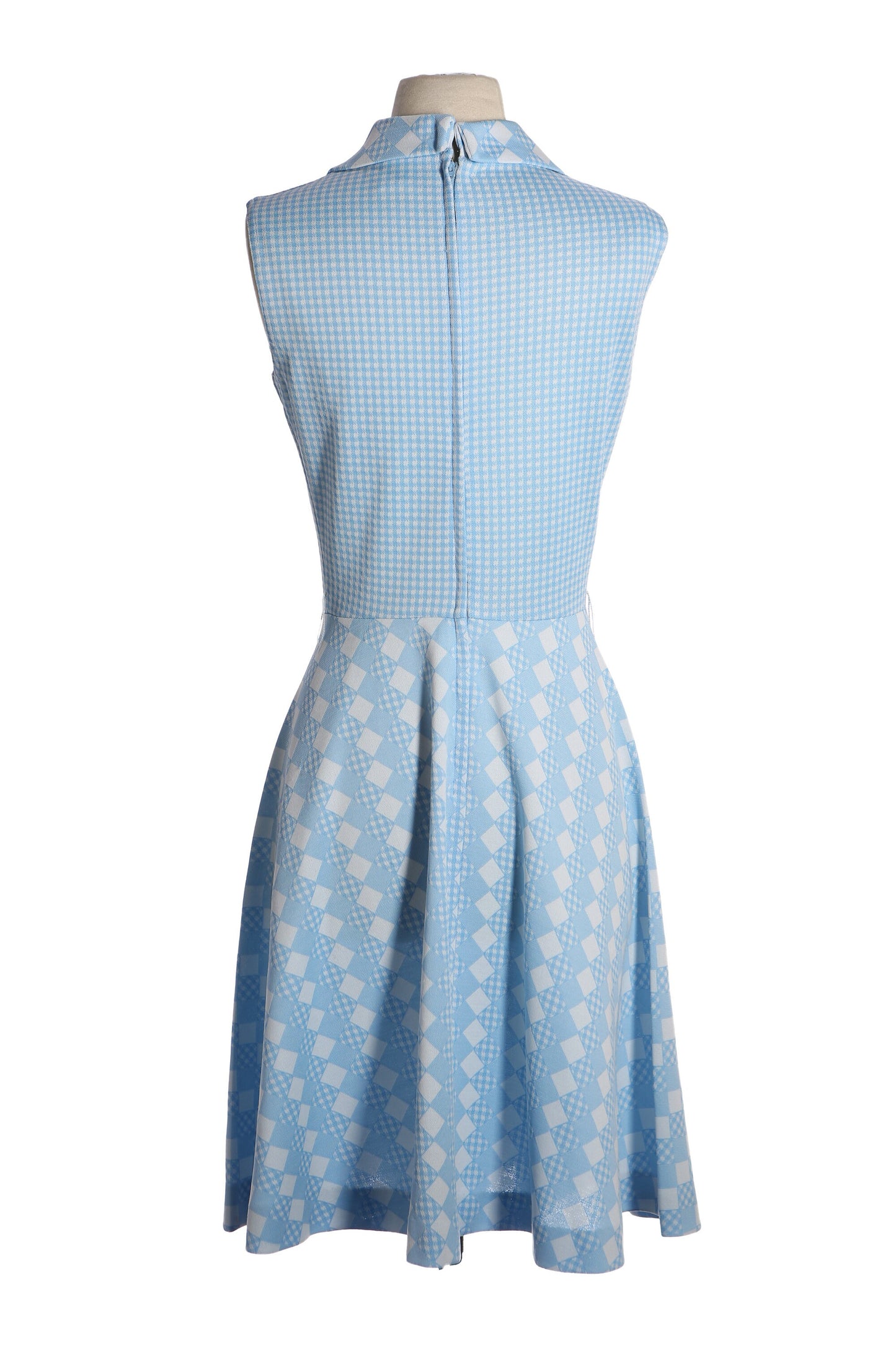 70s Women Blue Casual Dress