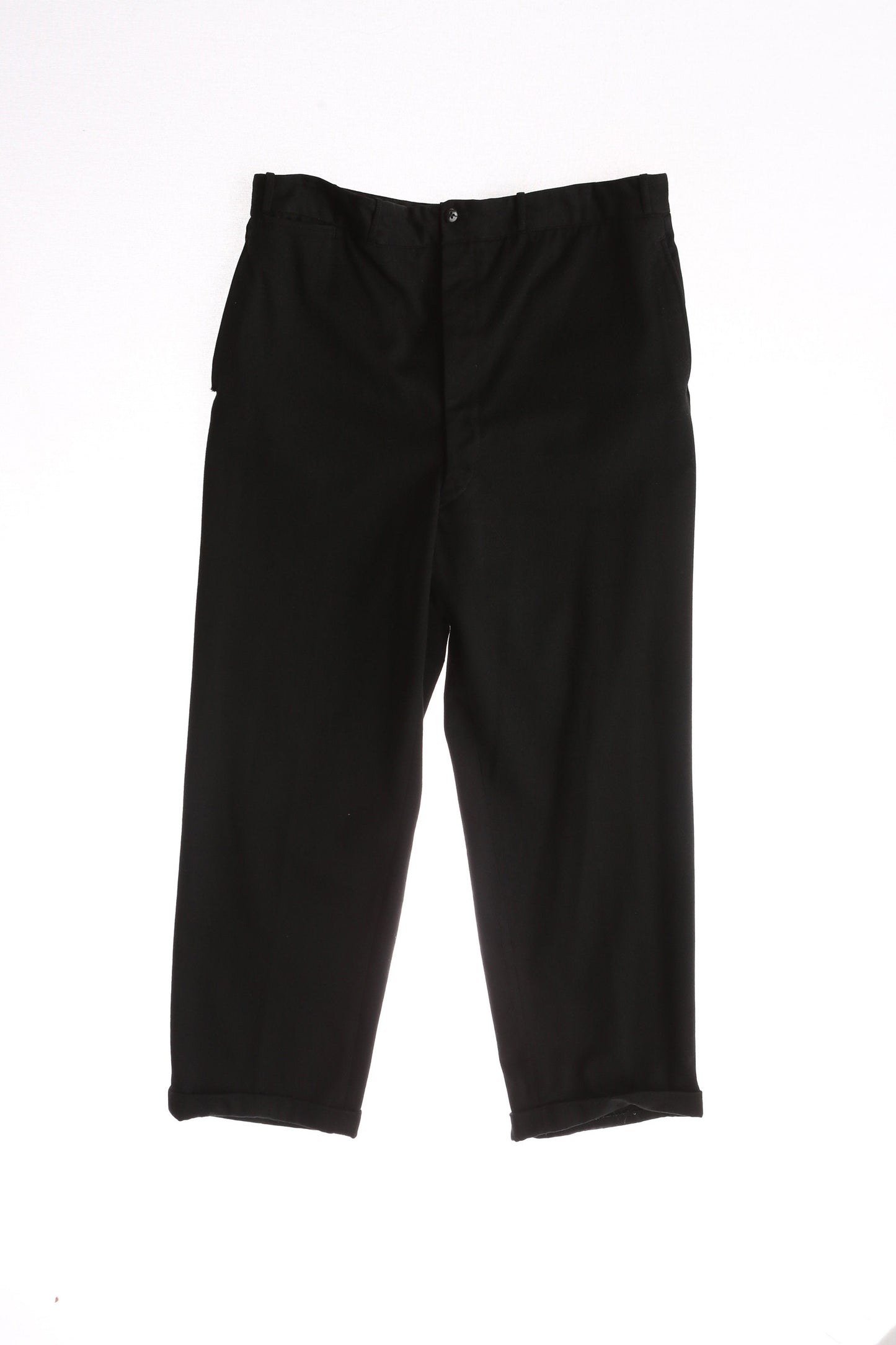 Vintage Men's Black Trousers - Estimated Era 40's - 50's