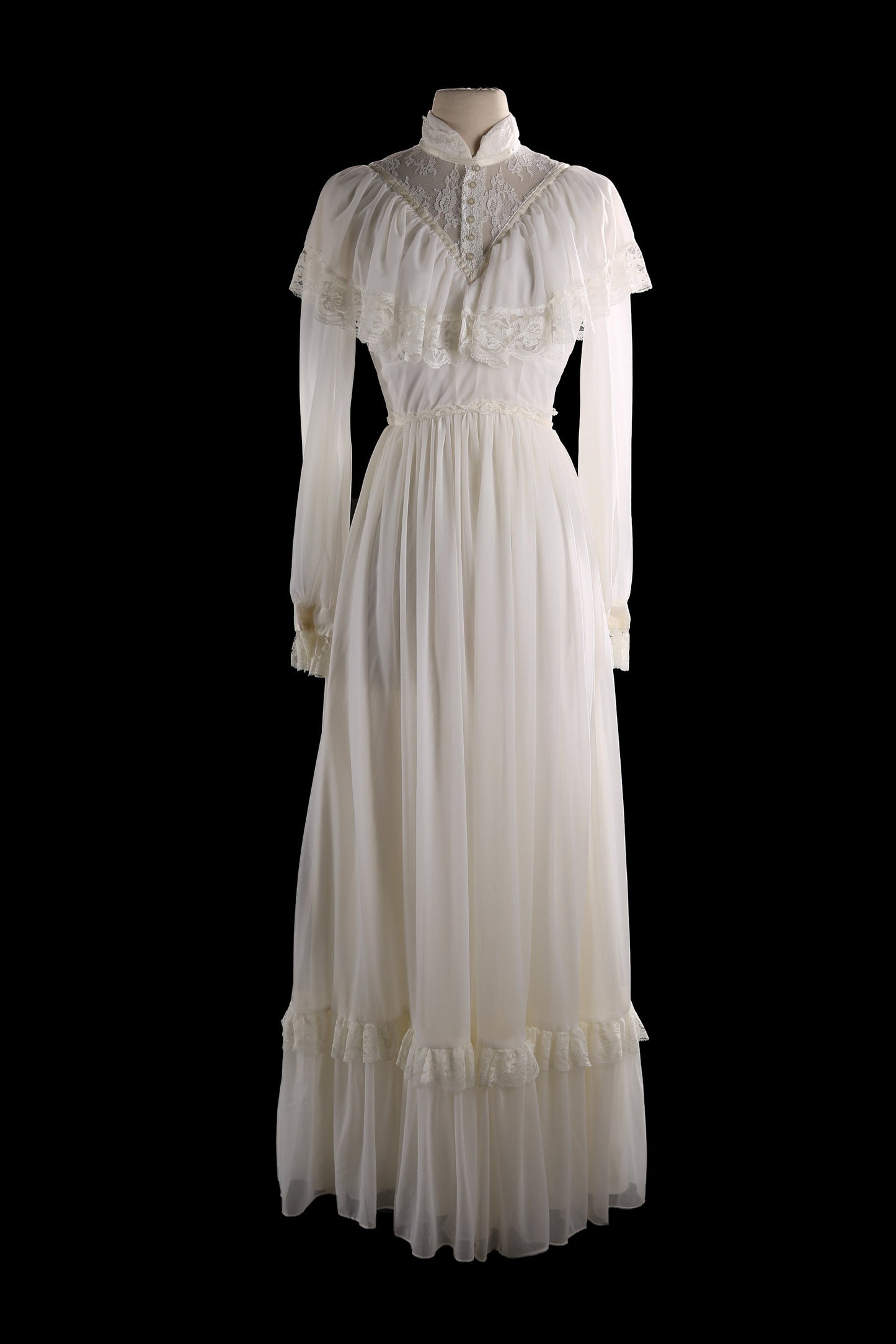 Vintage Women's White Prairie Dress
