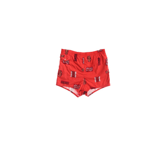 Vintage Men's Red Hawaiian Print Surfing Shorts