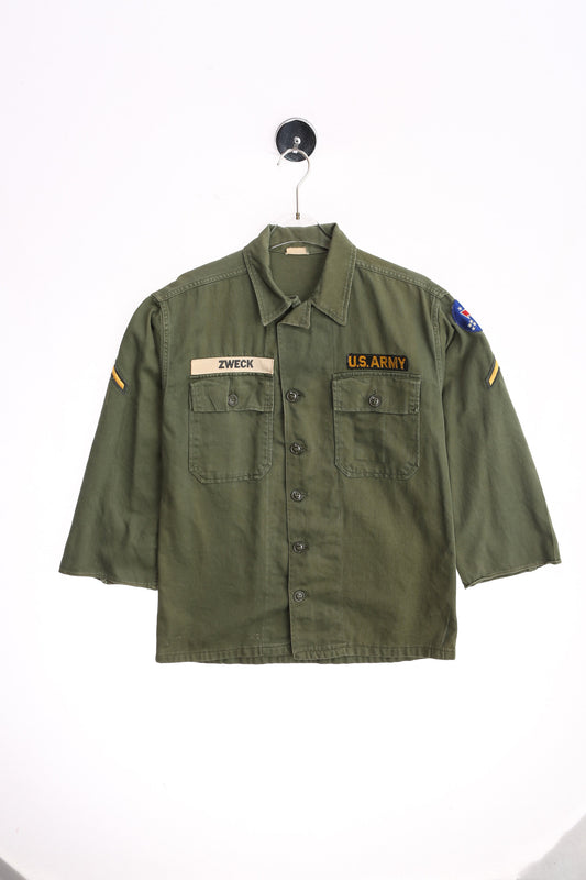 Vintage Men's Green Military Shirt