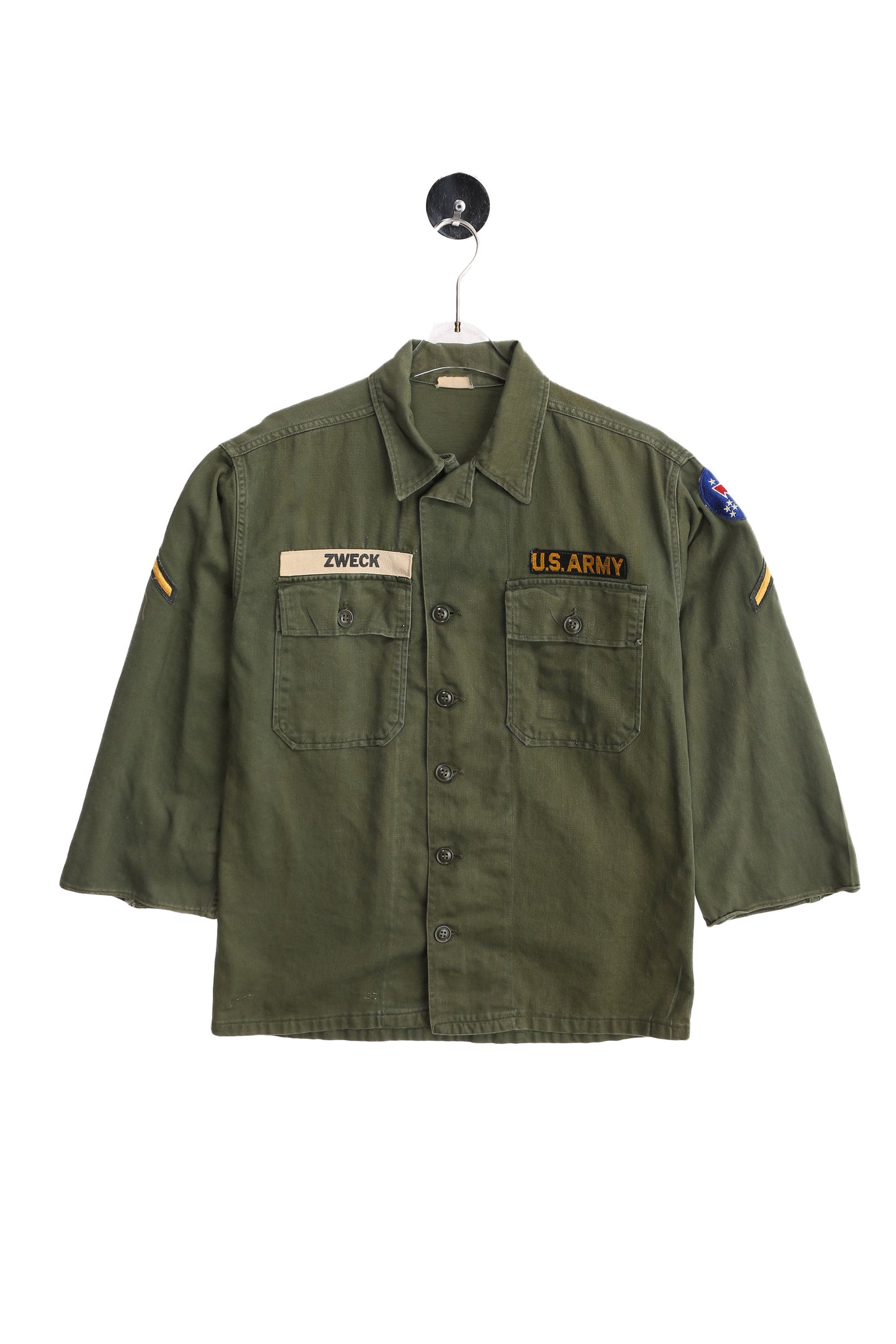 Vintage Men's Green Military Shirt