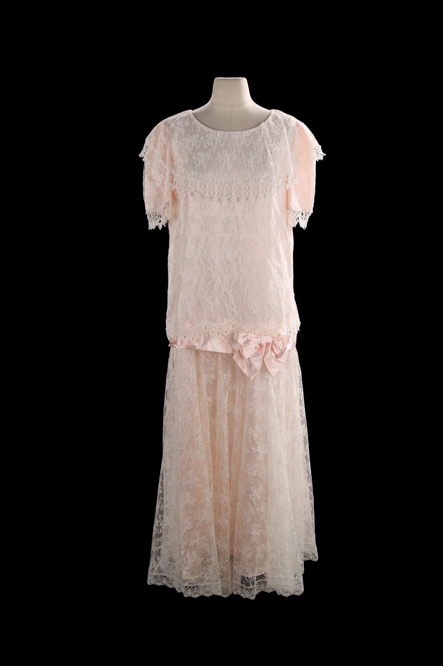 Vintage Scott McClintock Pink Lace Casual Dress