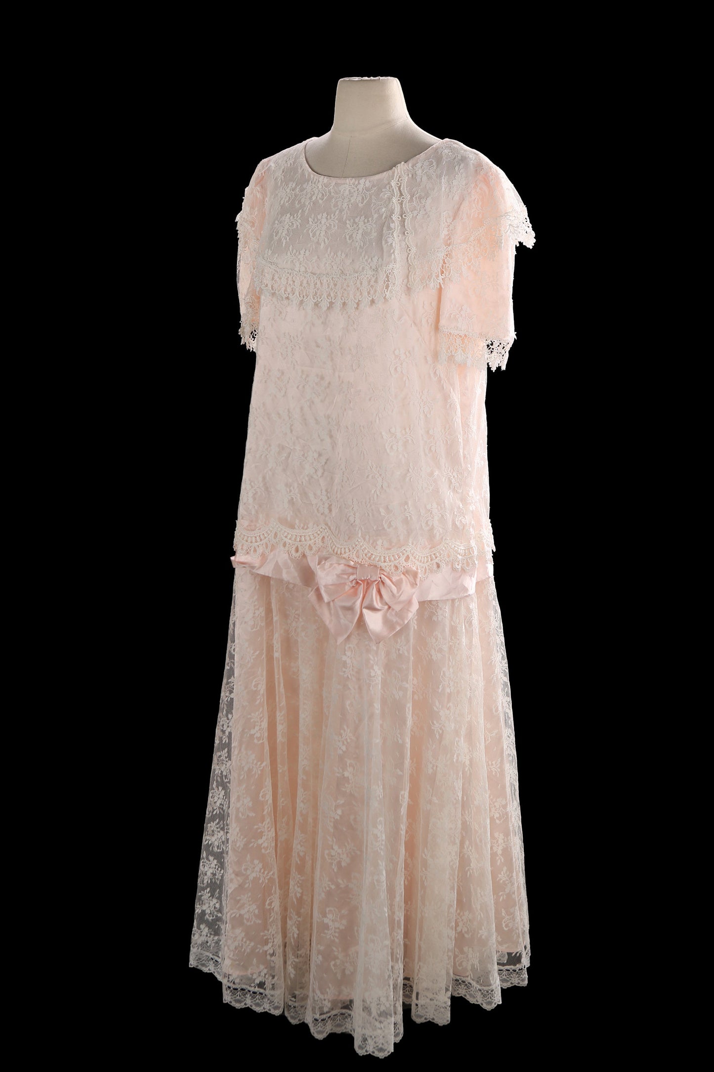 Vintage Scott McClintock Pink Lace Casual Dress