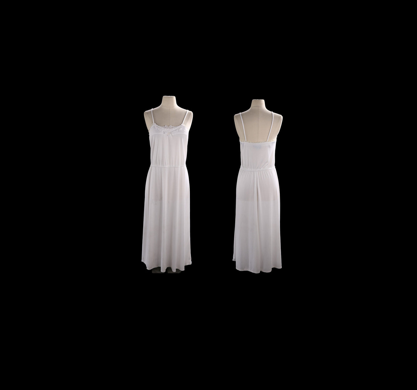 70s Women White Casual/ Summer Dress