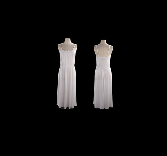 70s Women White Casual/ Summer Dress