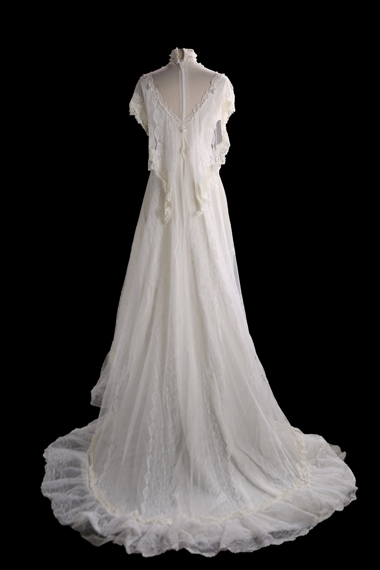 Vintage Women's White Long Wedding Dress
