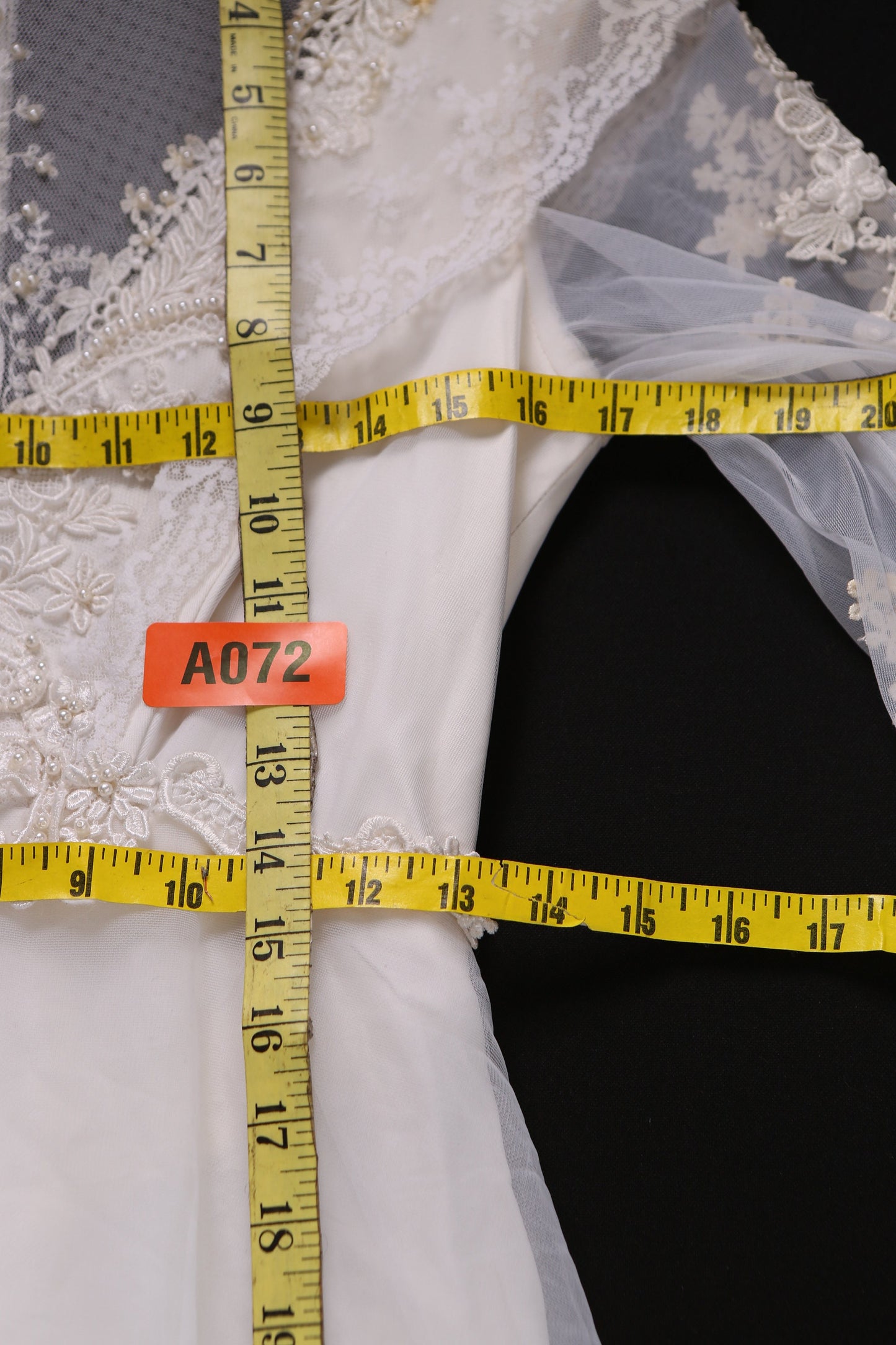 Vintage White Wedding Dress with Floor Length - Mande in USA by Union Made