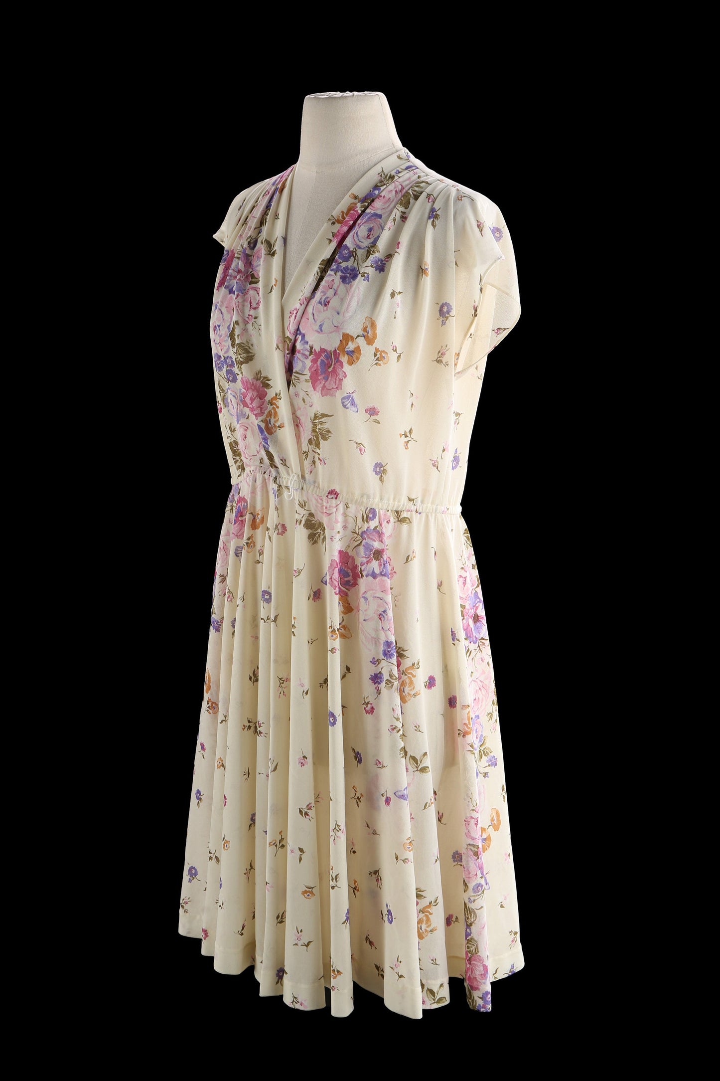 80s Summer Dress with Floral Print