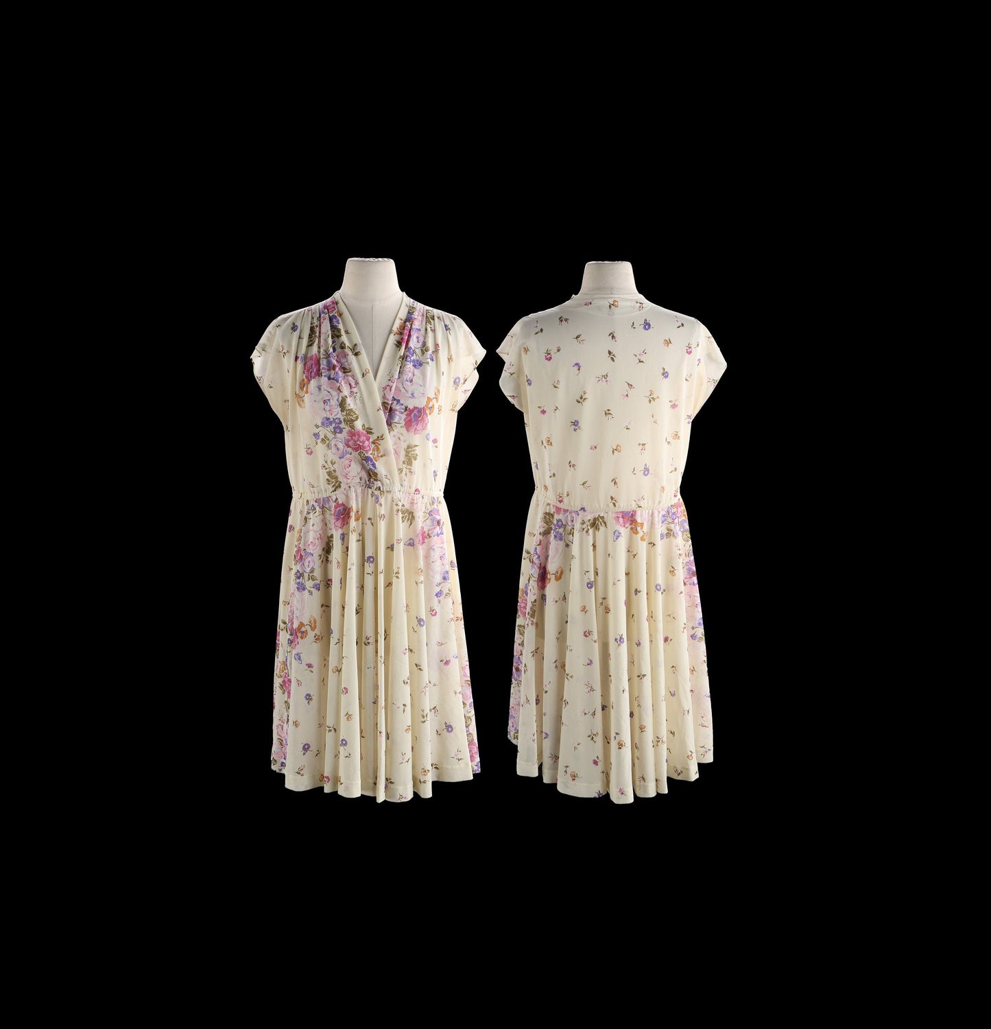 80s Summer Dress with Floral Print