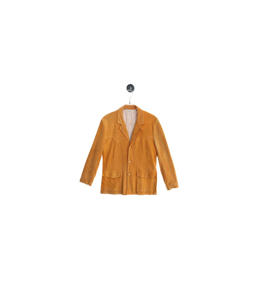 Vintage Men's Tan Suede Western Jacket by Beckman's Eversoft Buckskin