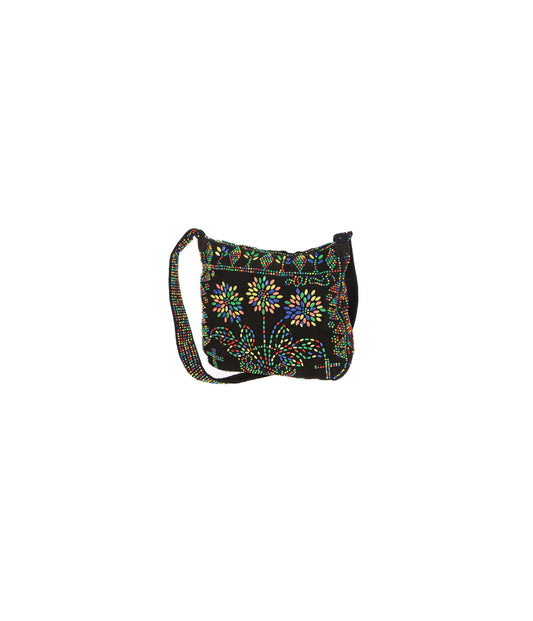Vintage Shoulder Bag / Multicolor Glued Beads