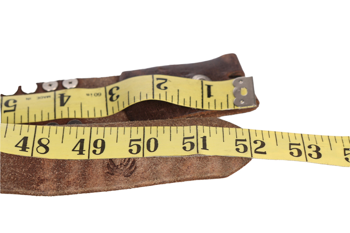Vintage Brown Leather Studded Belt