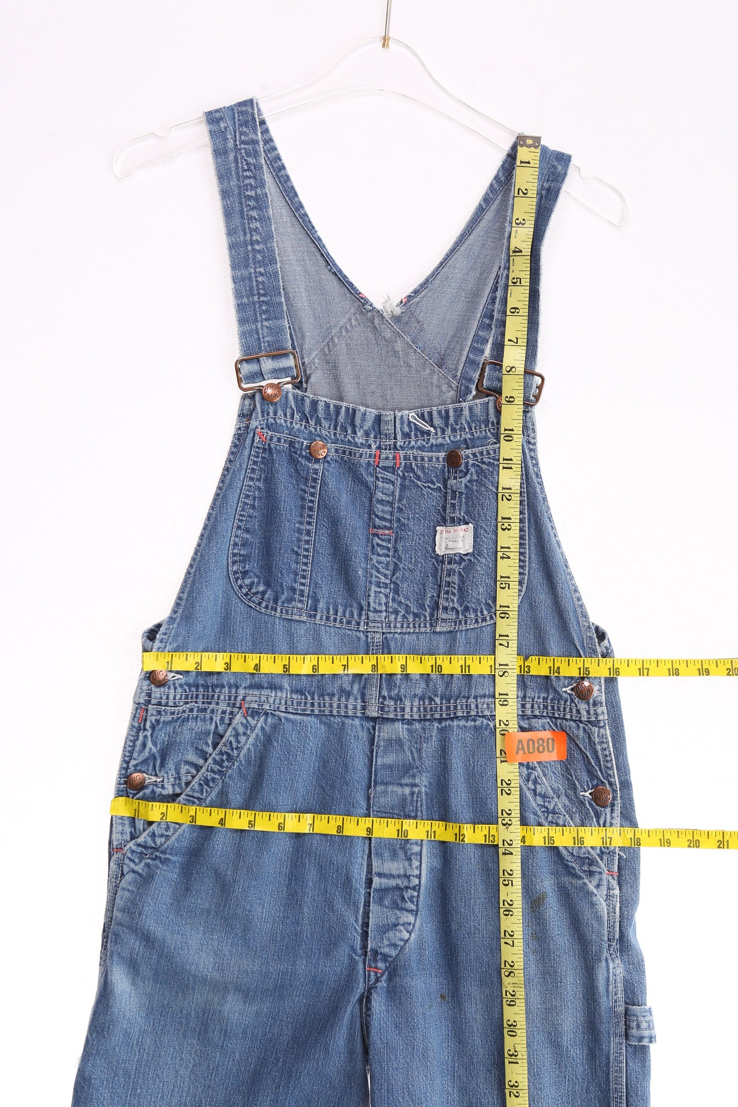 Vintage Big Mac Blue Soft Denim Overalls - Estimated Era 1970's - 1980's