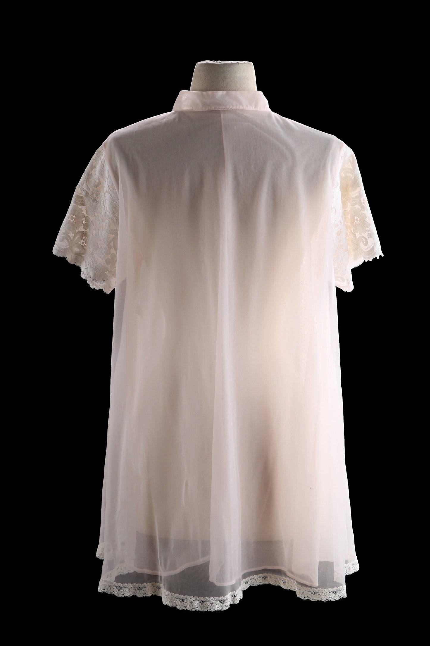 Vintage Women's Pink Poly Nightgown Blouson Slip Dress