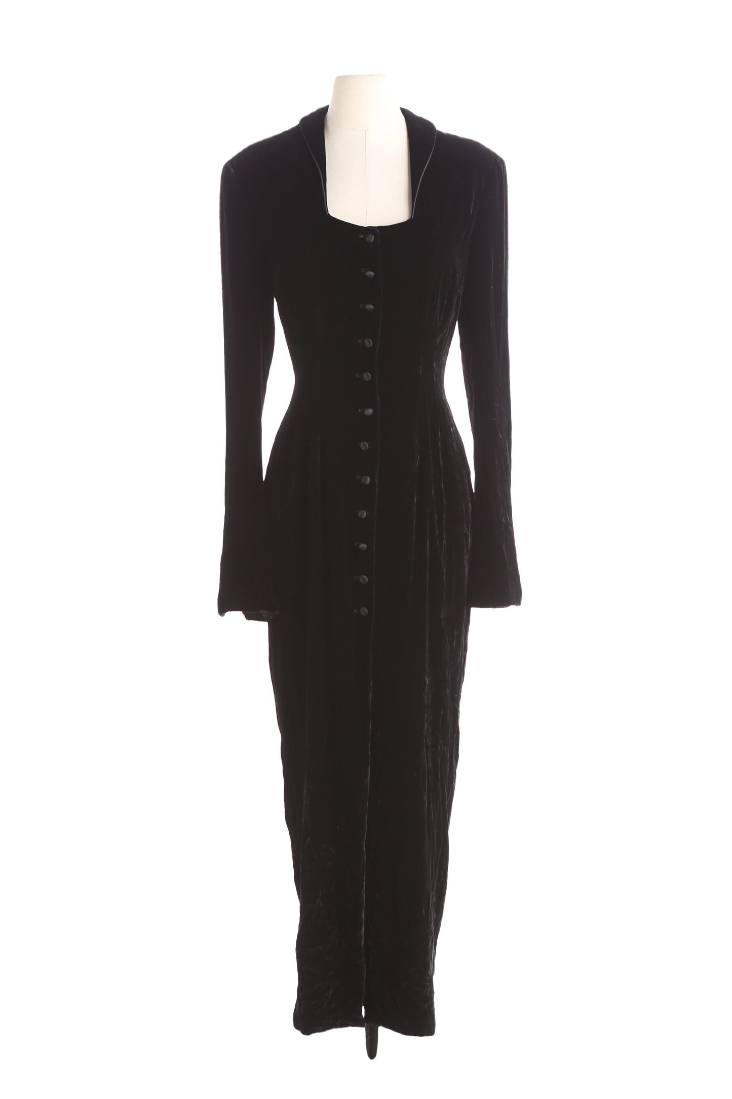 90s Women Black Velour Casual Jumpsuit