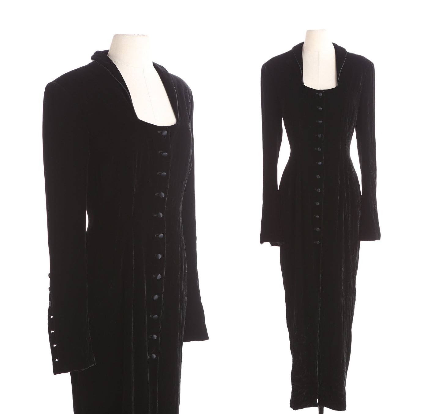 90s Women Black Velour Casual Jumpsuit