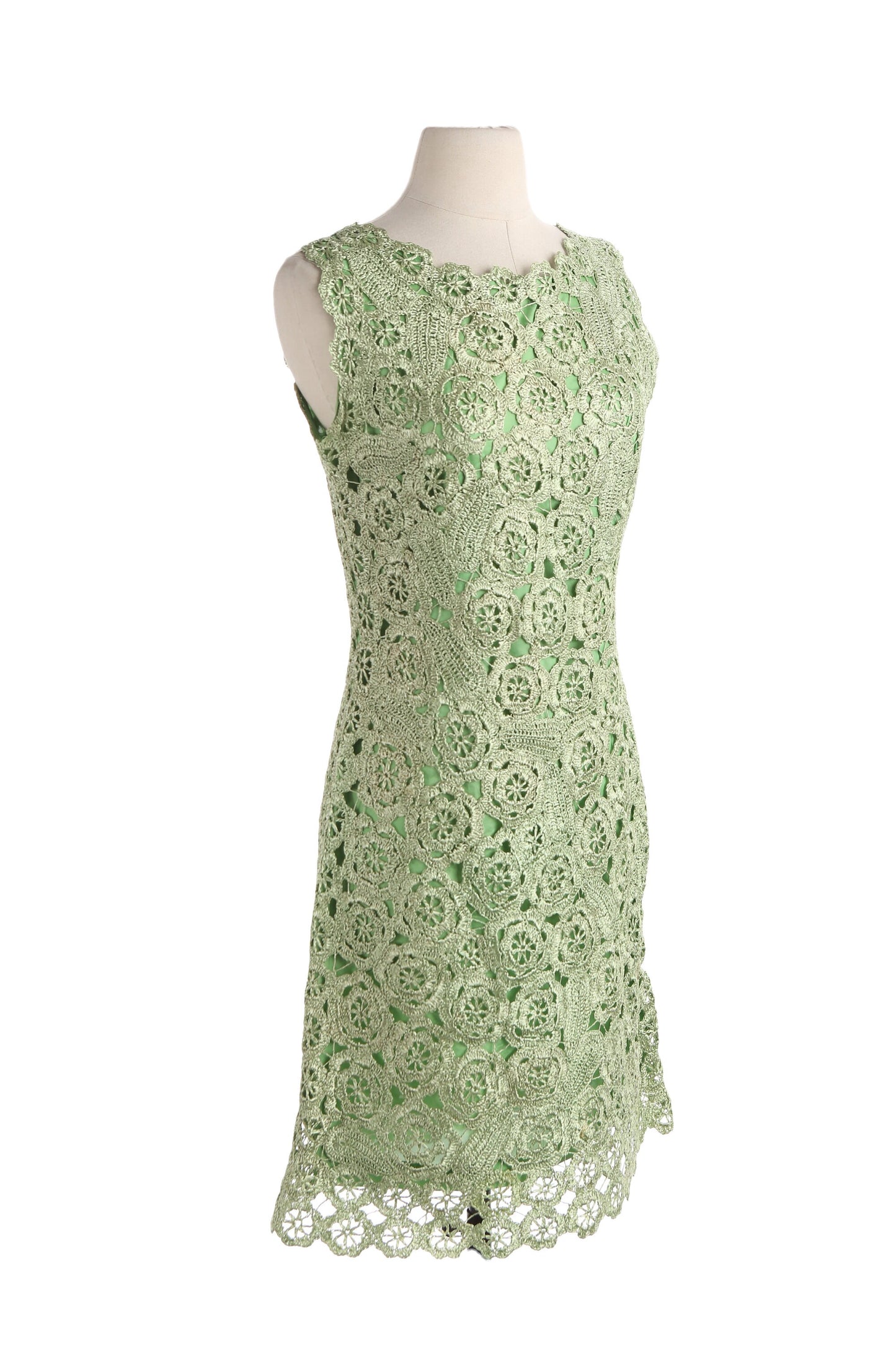 50s Women Green Casual Sheath Dress