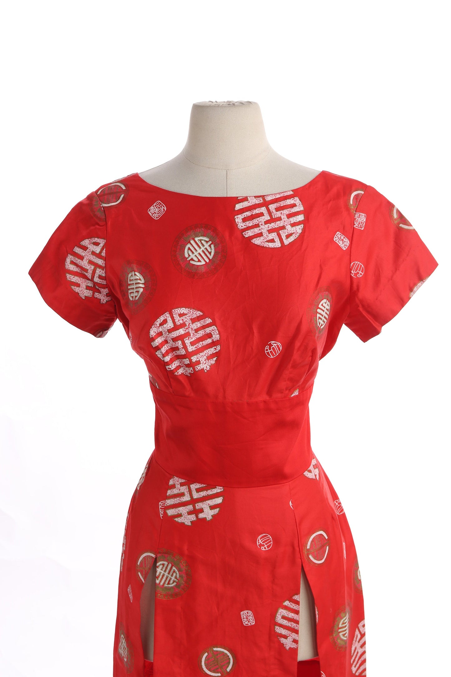 Vintage Women Red Casual Dress - Made in Honolulu by Waltah Clarke's Hawaiian Shop
