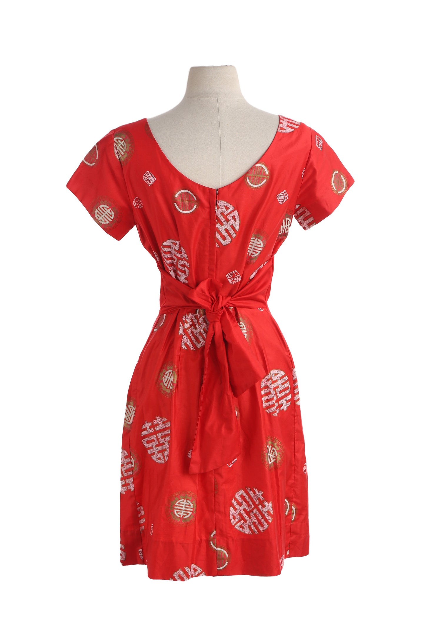 Vintage Women Red Casual Dress - Made in Honolulu by Waltah Clarke's Hawaiian Shop