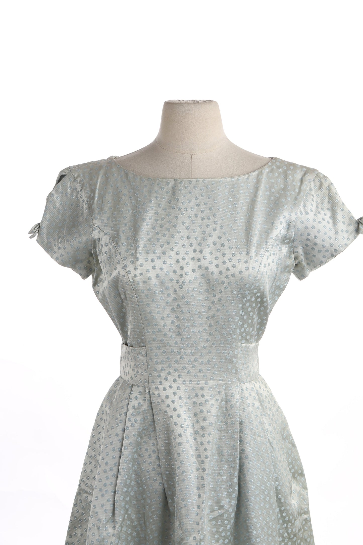 50s Women Polka Dot Casual Dress by Leslie Fay