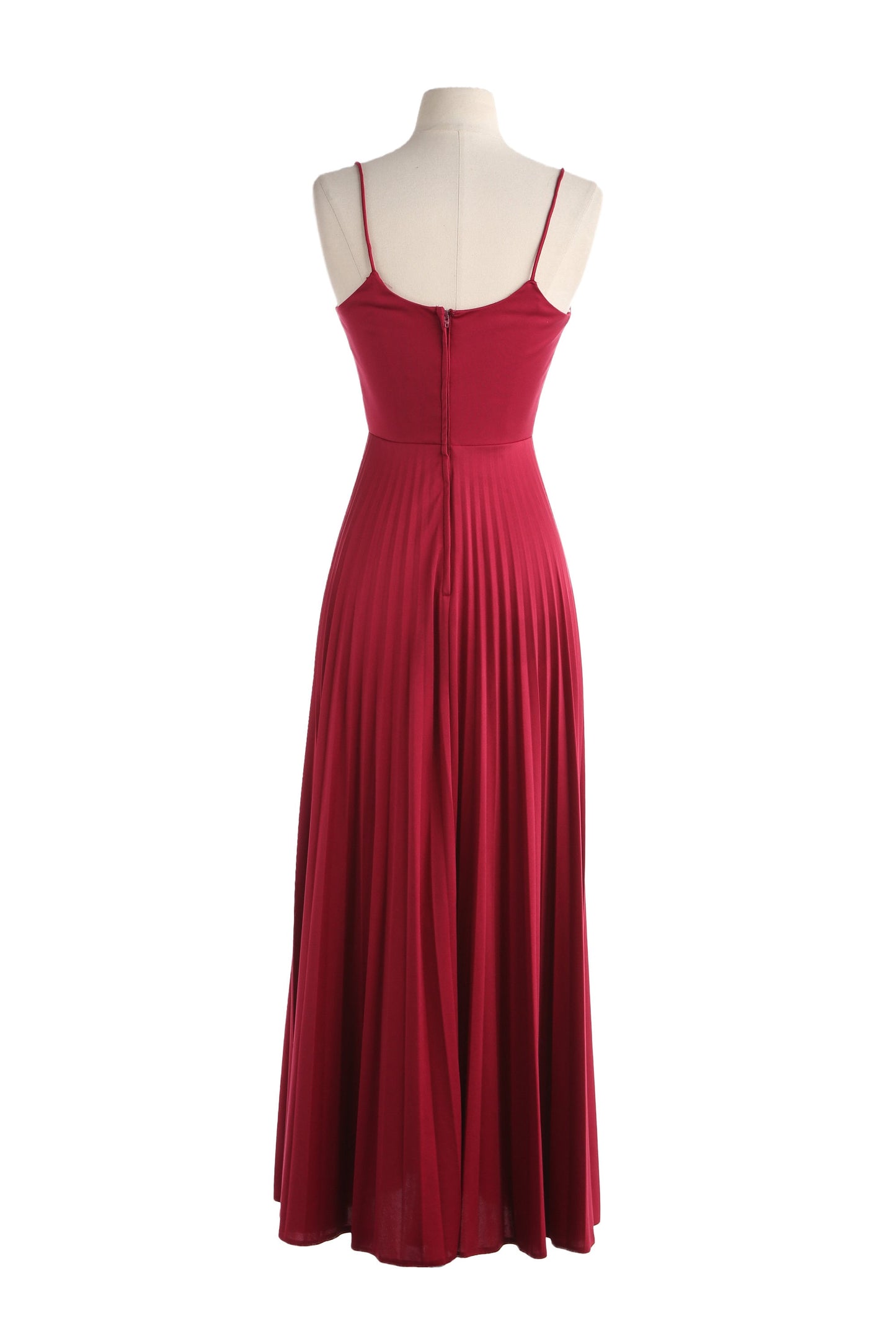 80s Women Evening Red Poly Dress