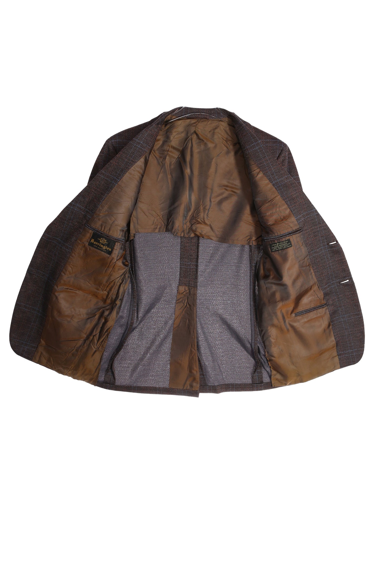 Vintage Men's Brown Plaid Casual Suit by Barrington - Estimated Era 1970's - 1980's