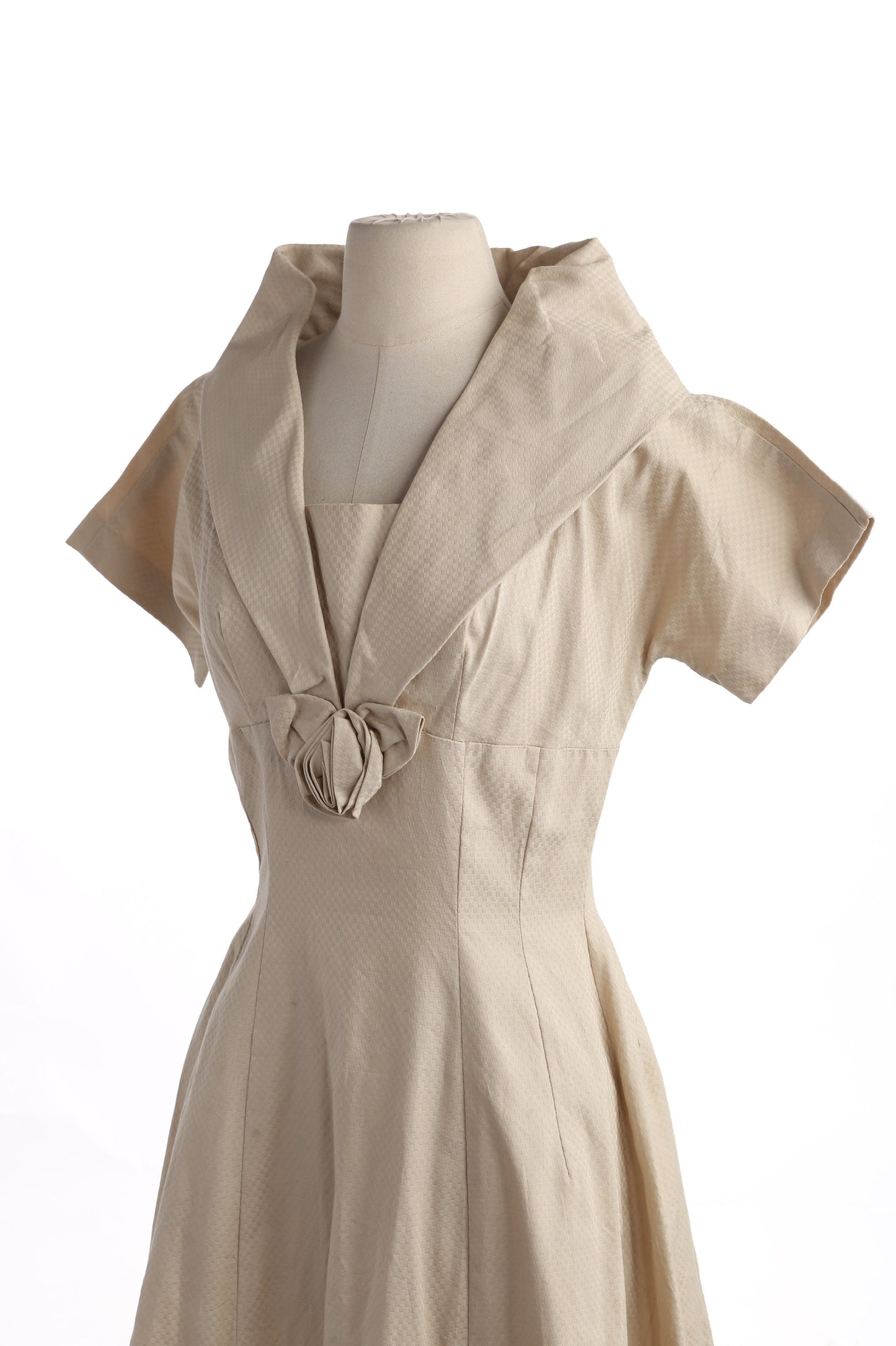 50s Women Biege Casual - Evening Dress