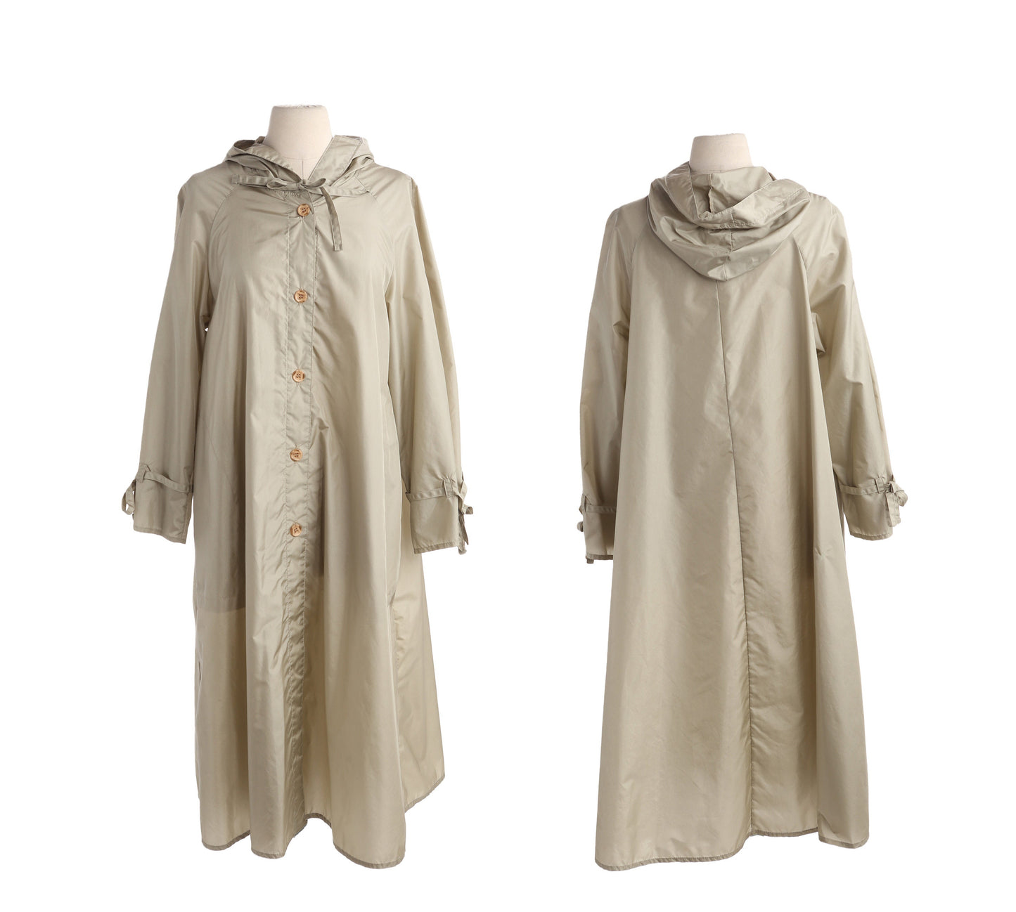 Vintage Women Nylon Trench Coat