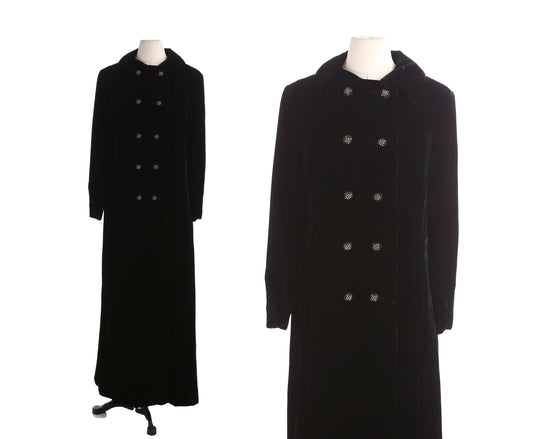 Vintage Women's Black Velvet Dress