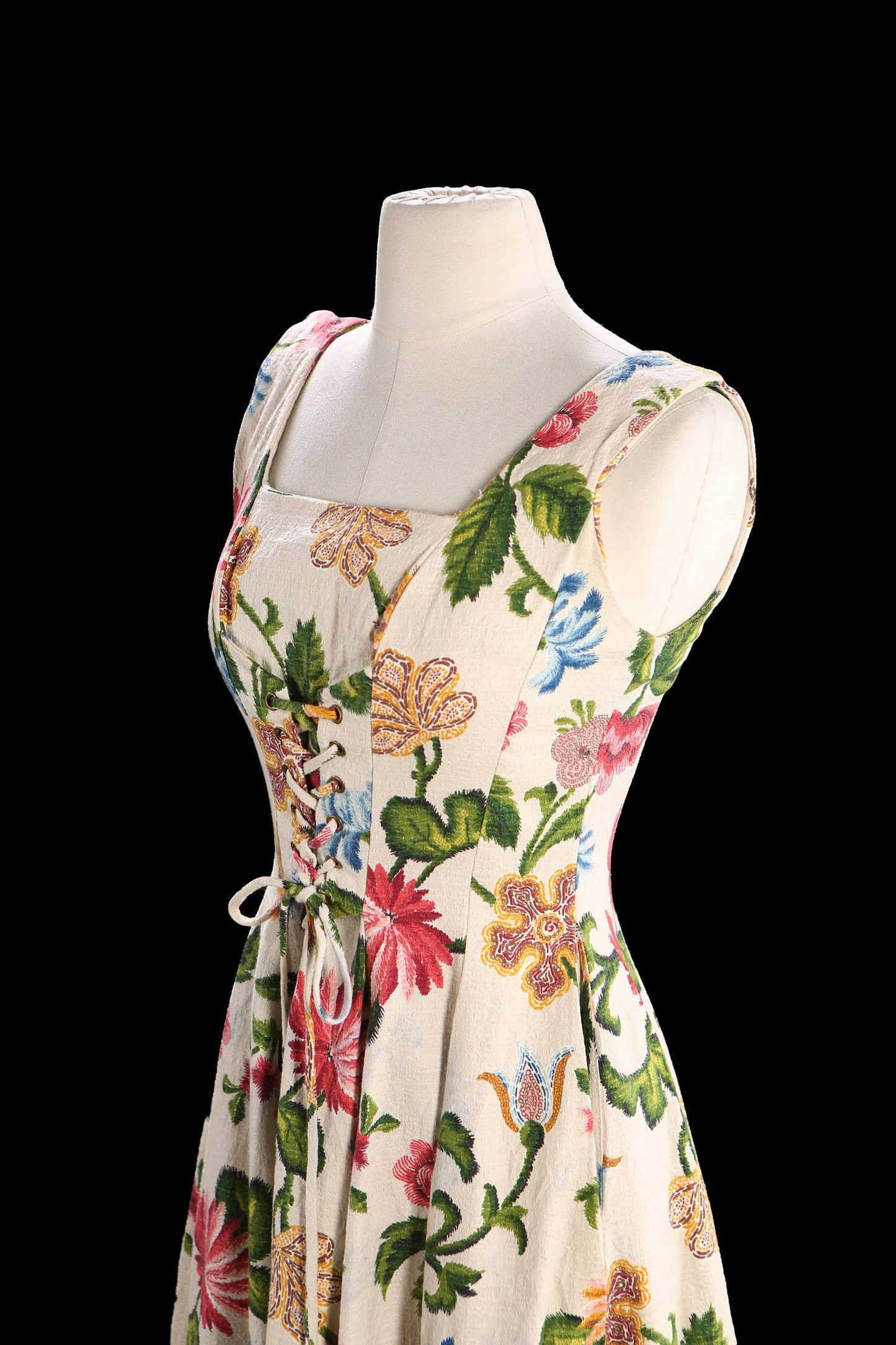 Vintage Floral Print Summer Dress