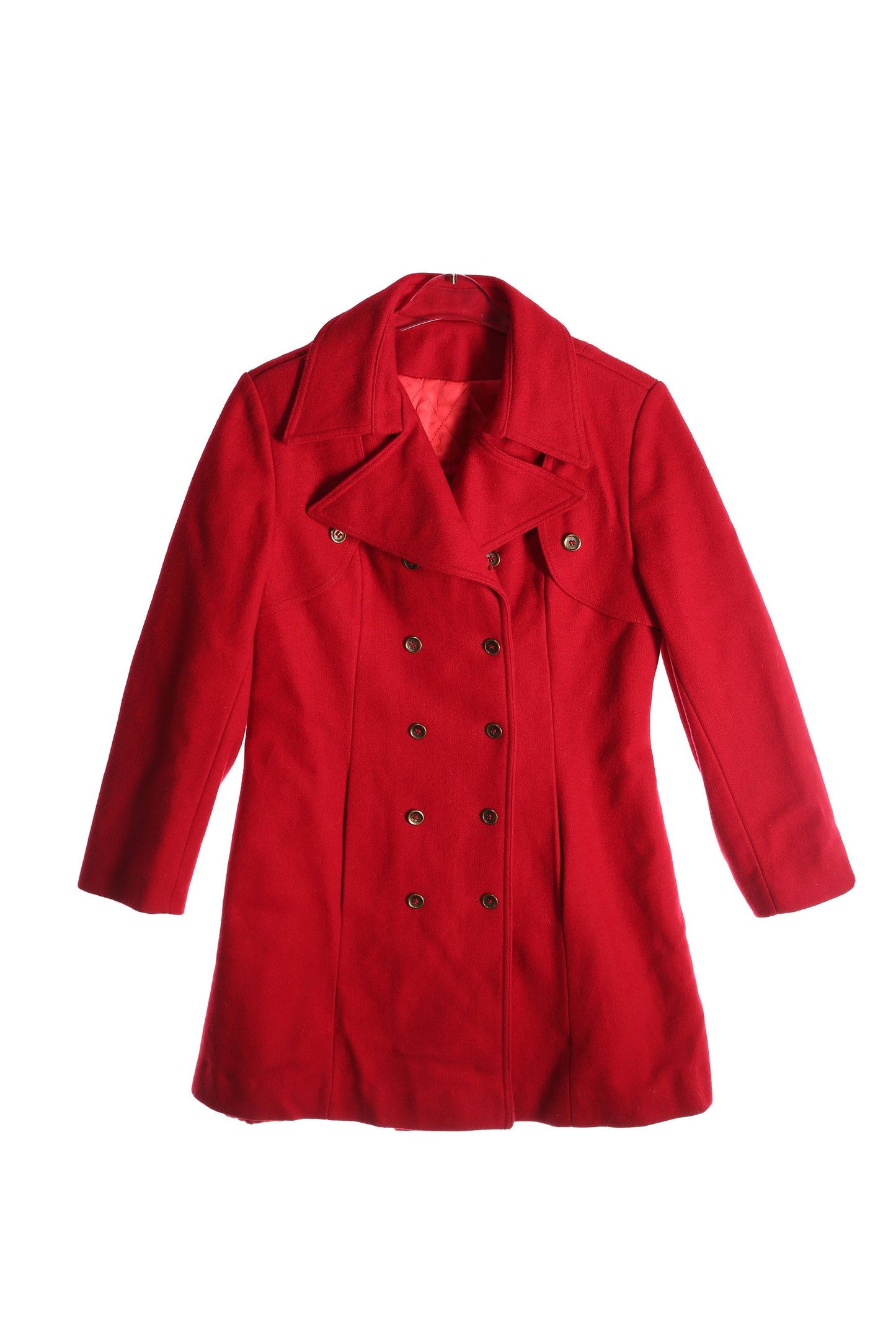 Vintage Women's Red Trench Coat by Susan Lynn