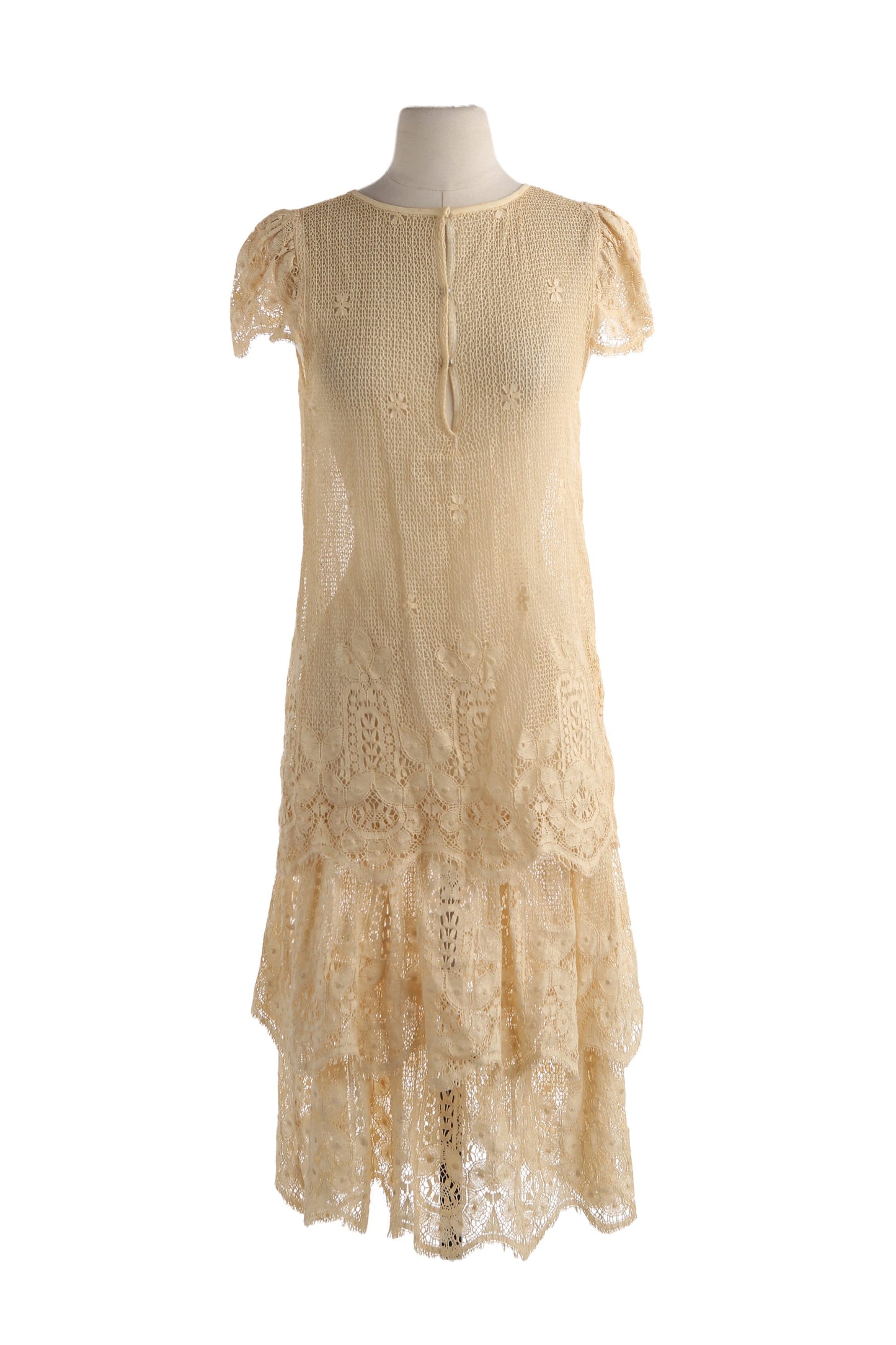 Vintage Women Crochet Dress - Estimated Era 80s - 90s