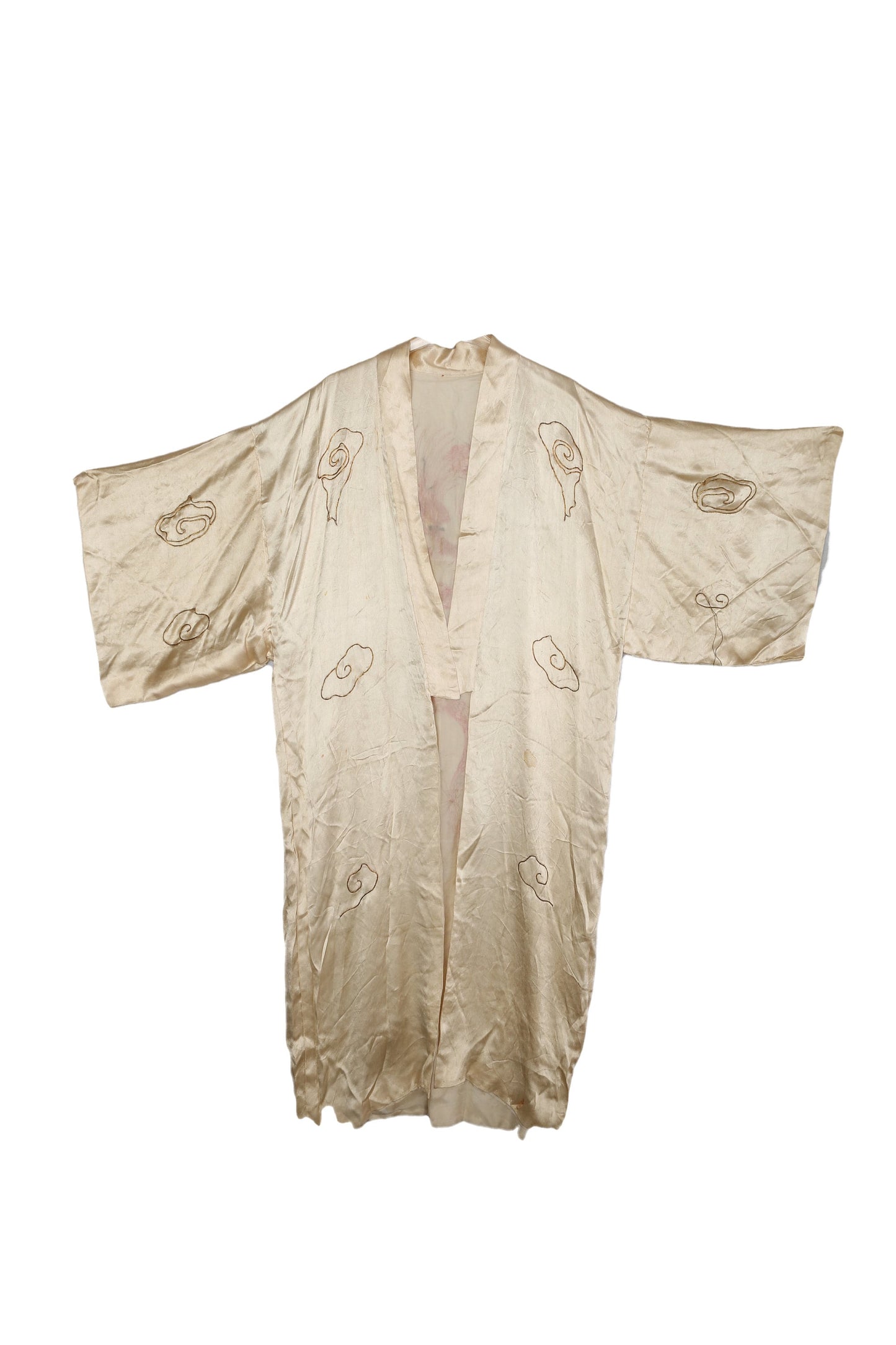 Vintage Robe with Golden Hand Embroidered Dragon