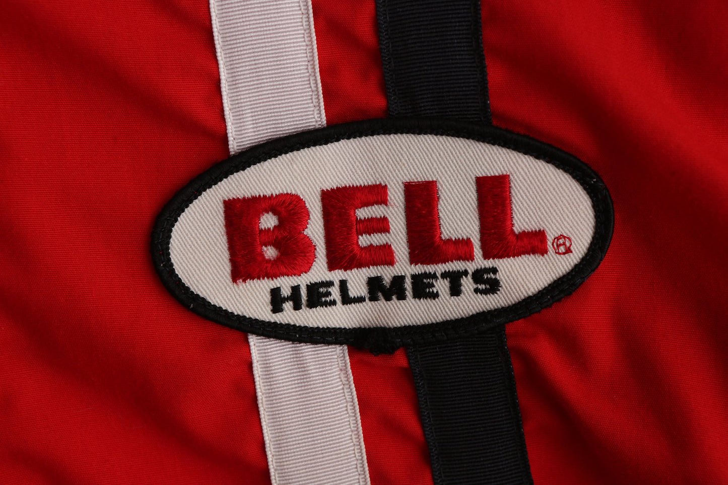 Vintage Nylon Racing Jacket with Bell Helmets Patch / Estimated Era 70's - 80's