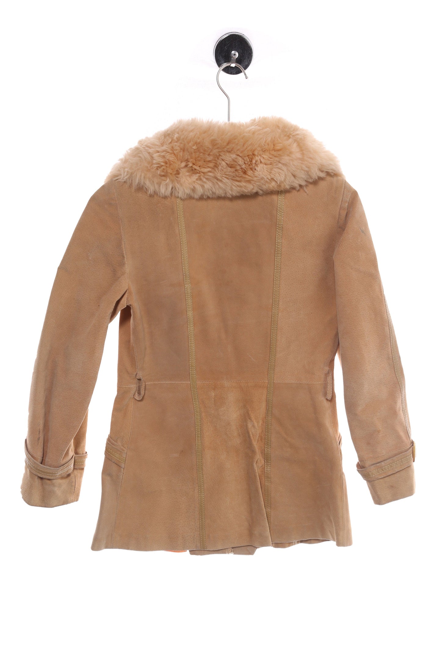 Vintage Women Suede Fur Collar Jacket by Avanti - Made in United State - Estimated Era 1970's - 1980's