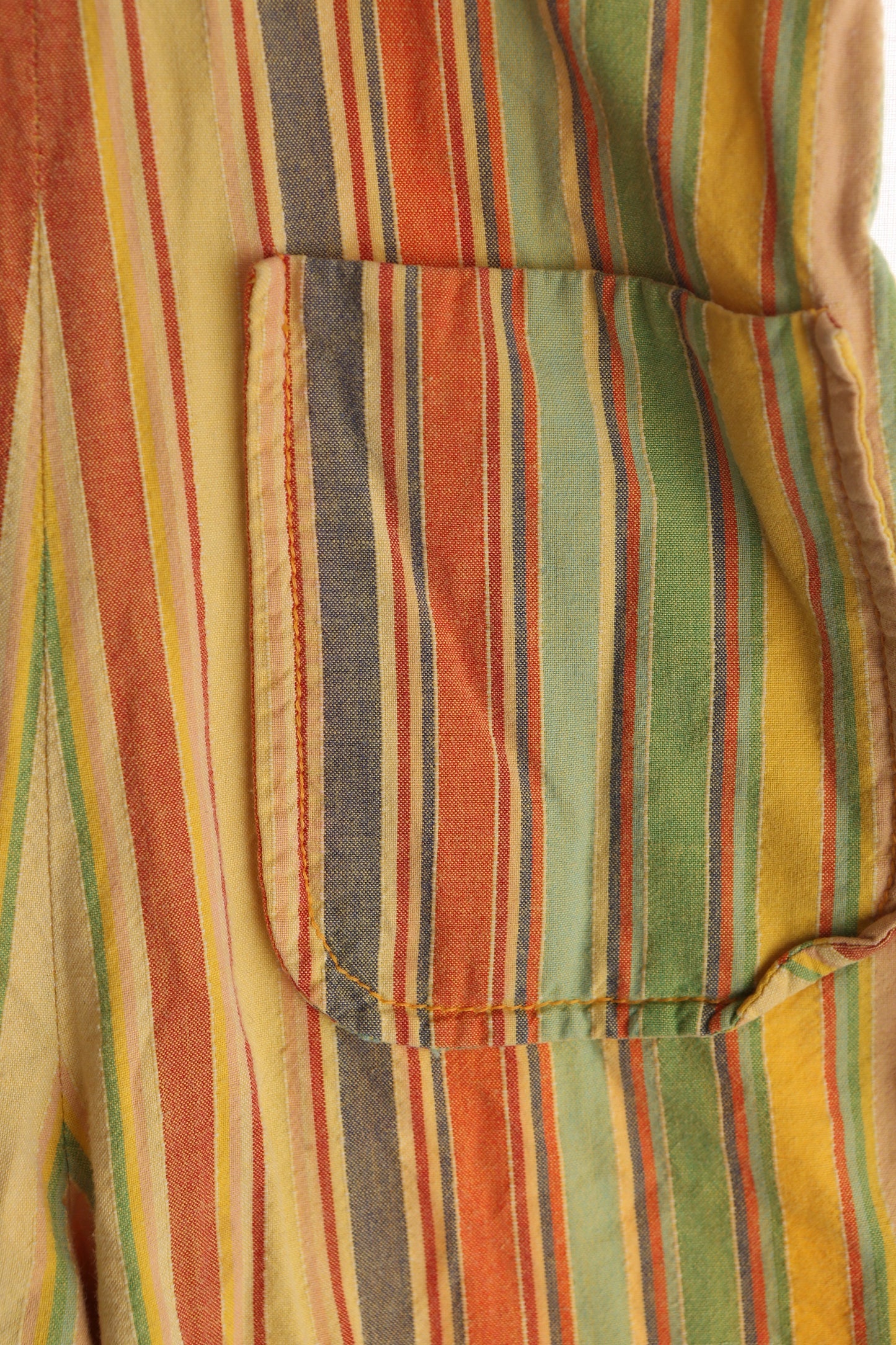 Vintage Striped Cotton Overall