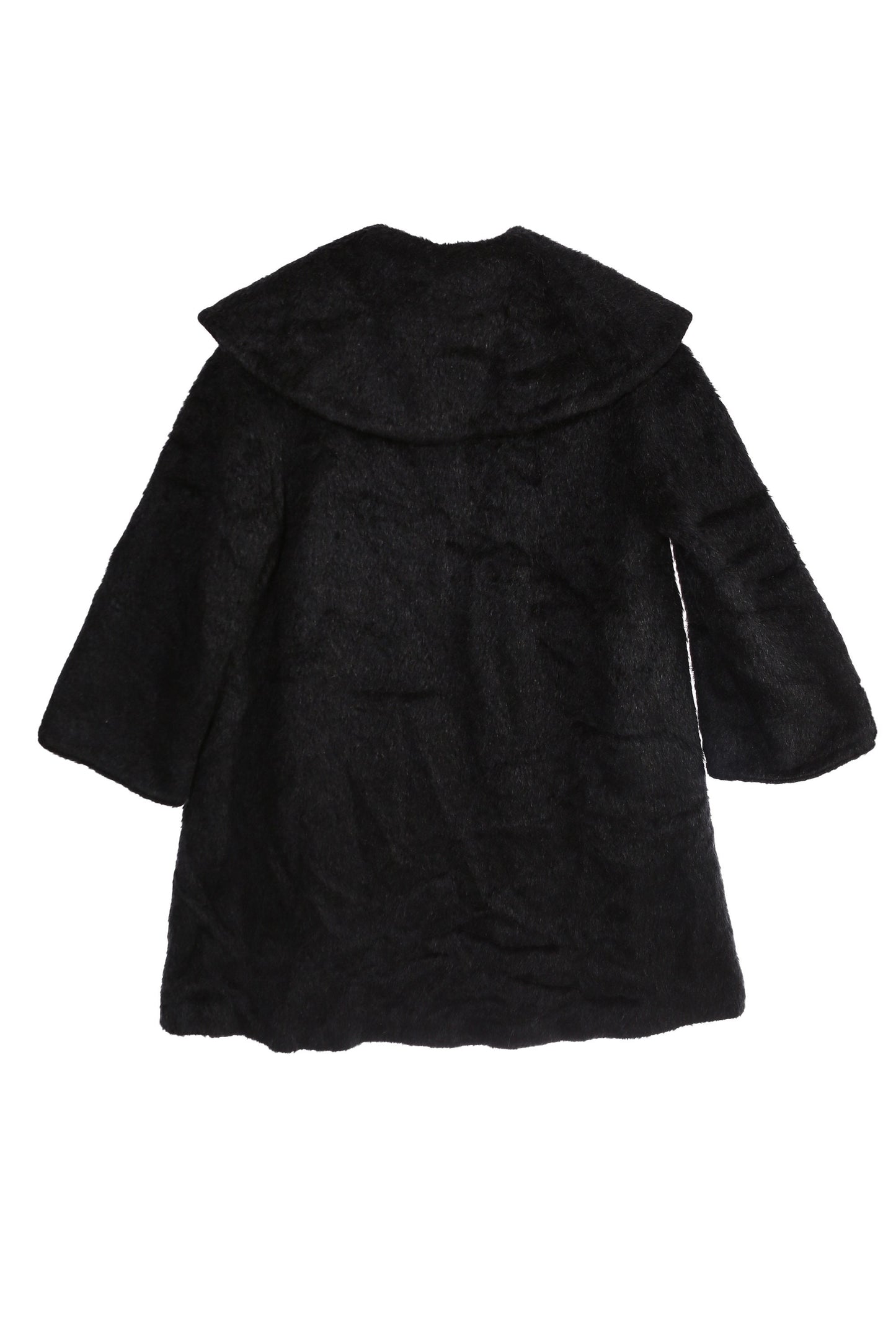 Vintage Women's Black Faux Fur Winter Coat by Spandon of Holland - Estimated Era 1950's - 1960's