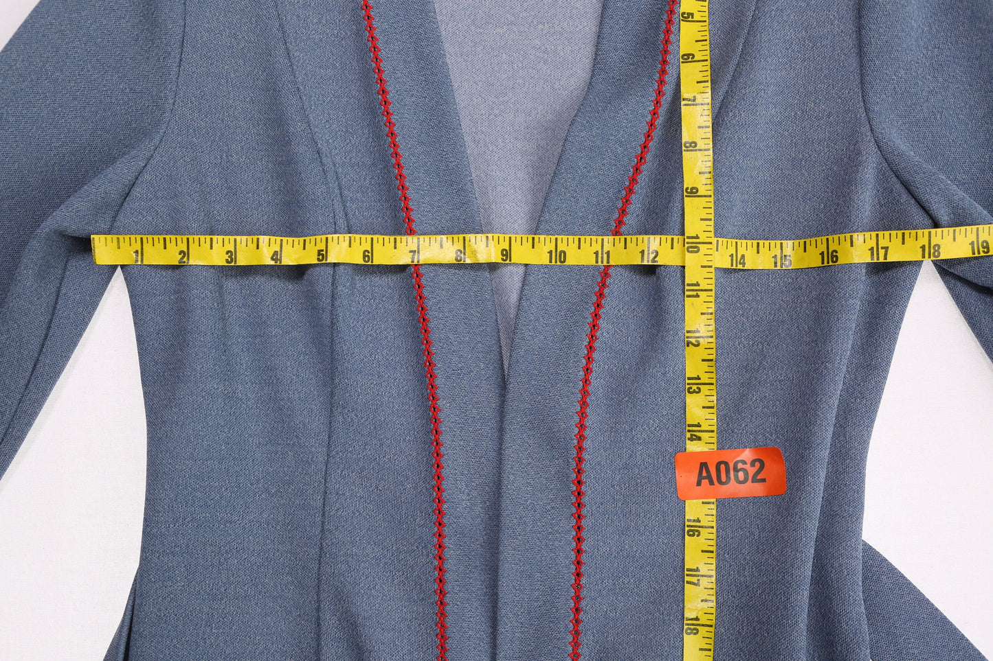 70s Women Blue Polyester Casual 2Piece Suit