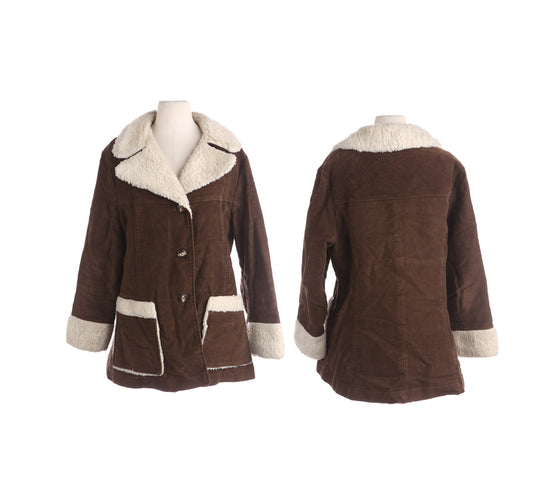 Vintage Women's Brown Winter Coat by Bonds - Made in USA - Estimated Era 1970's - 1980's