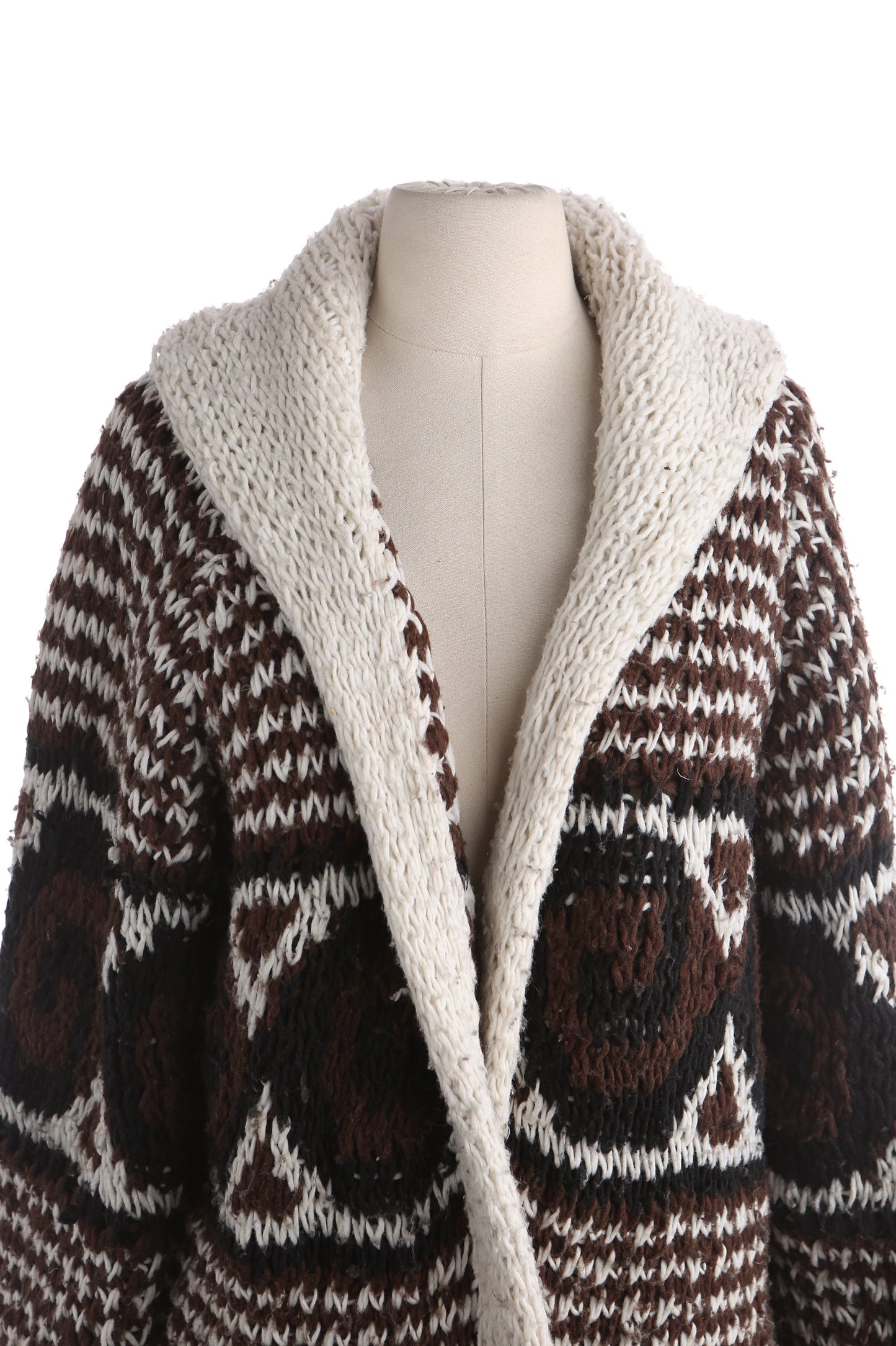 Vitage Men's Open Cardigan Sweater - Estimated Era 1970's - 1980's