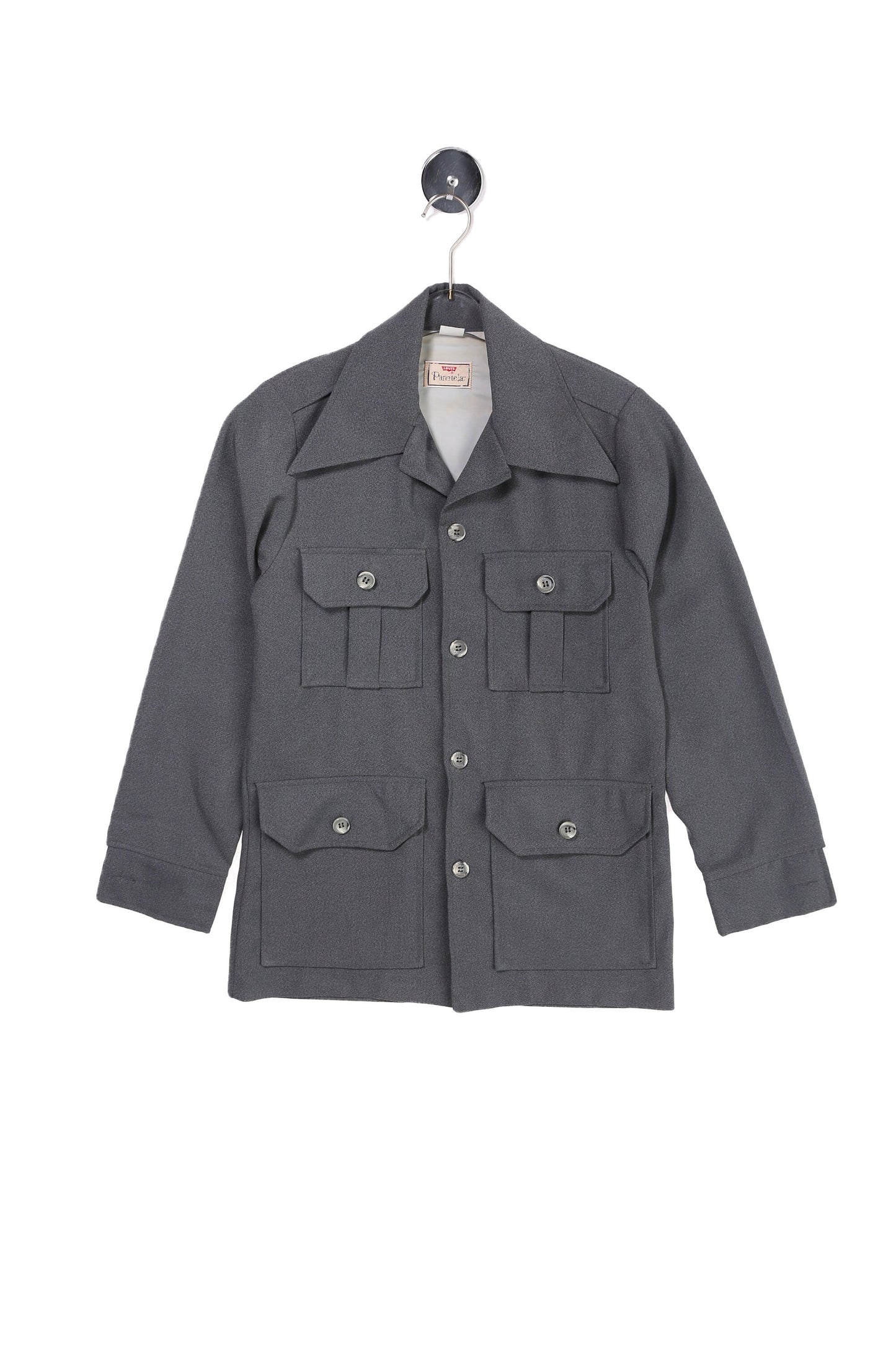 70s Levis Panatela Gray Poly Men's Jacket - Four Pocket