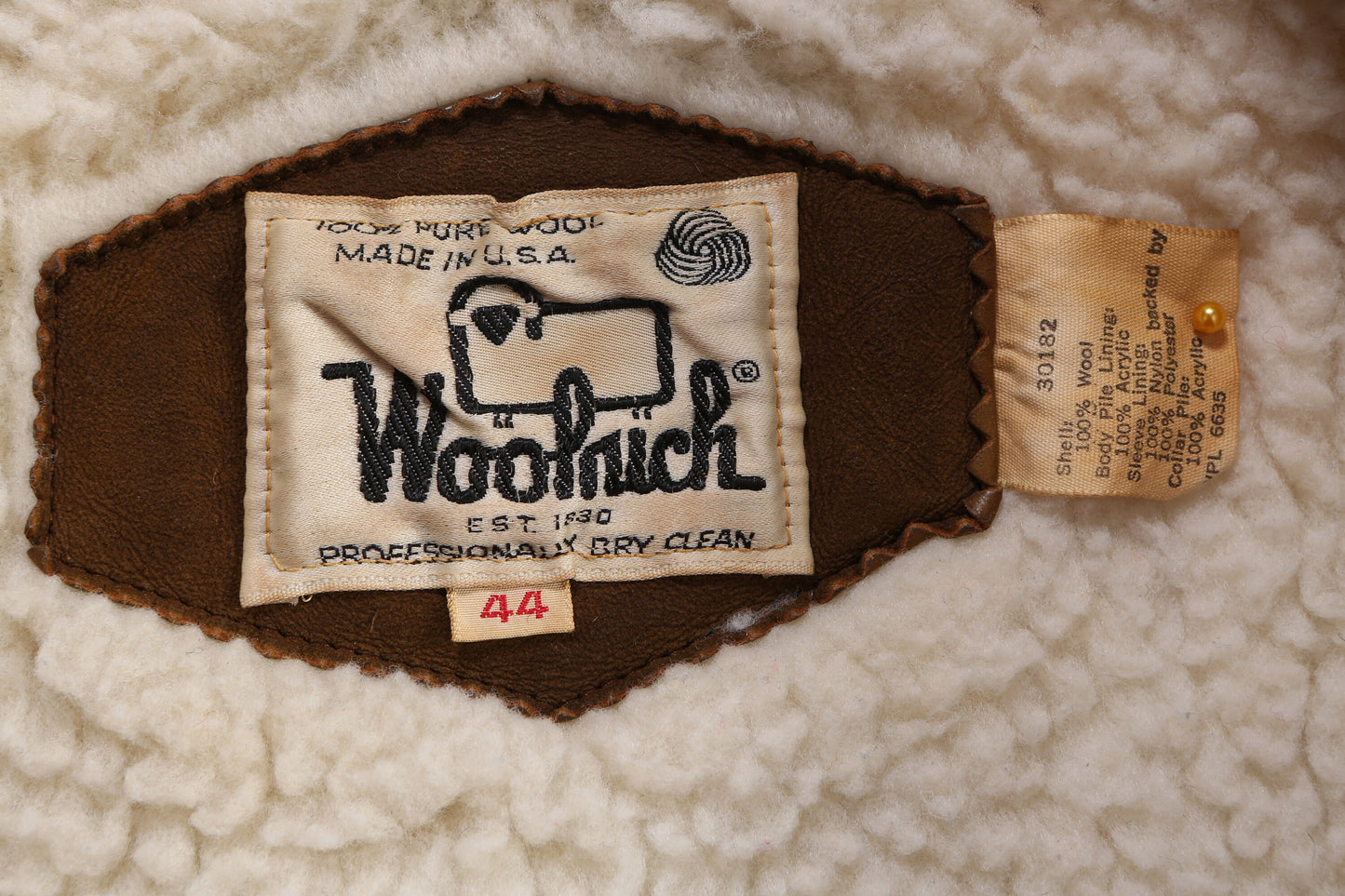 Vintage Men's Green Plaid Winter Coat with Sherpa Lining by Woolrich - Estimated Era 1970's - 1980's