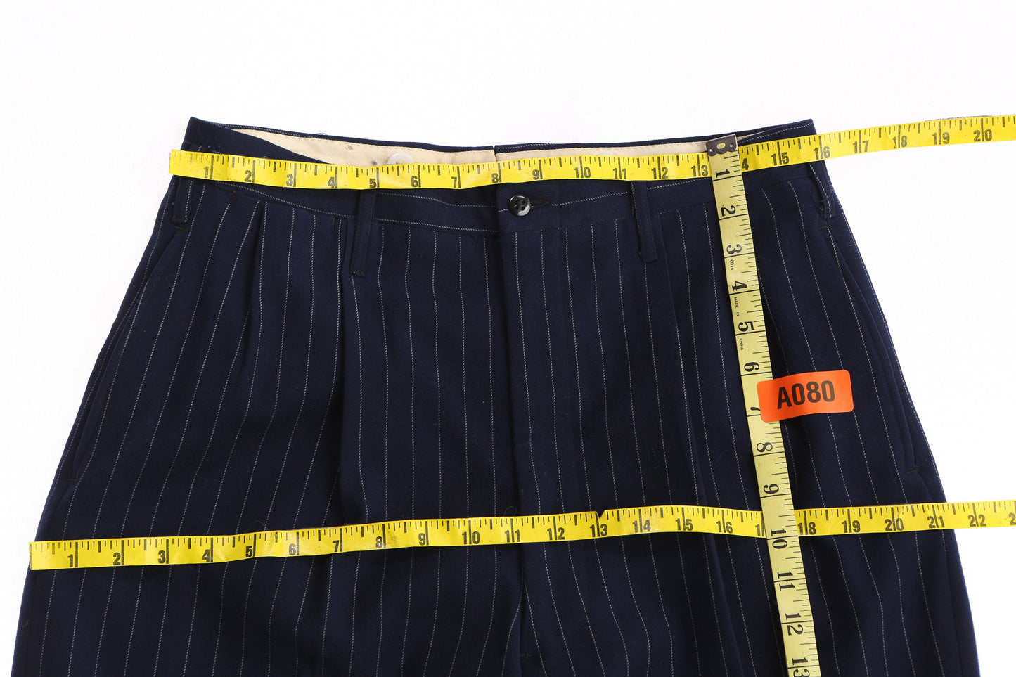 Vintage Men's Blue Striped Suit - Estimated Era 1940s - 1950s