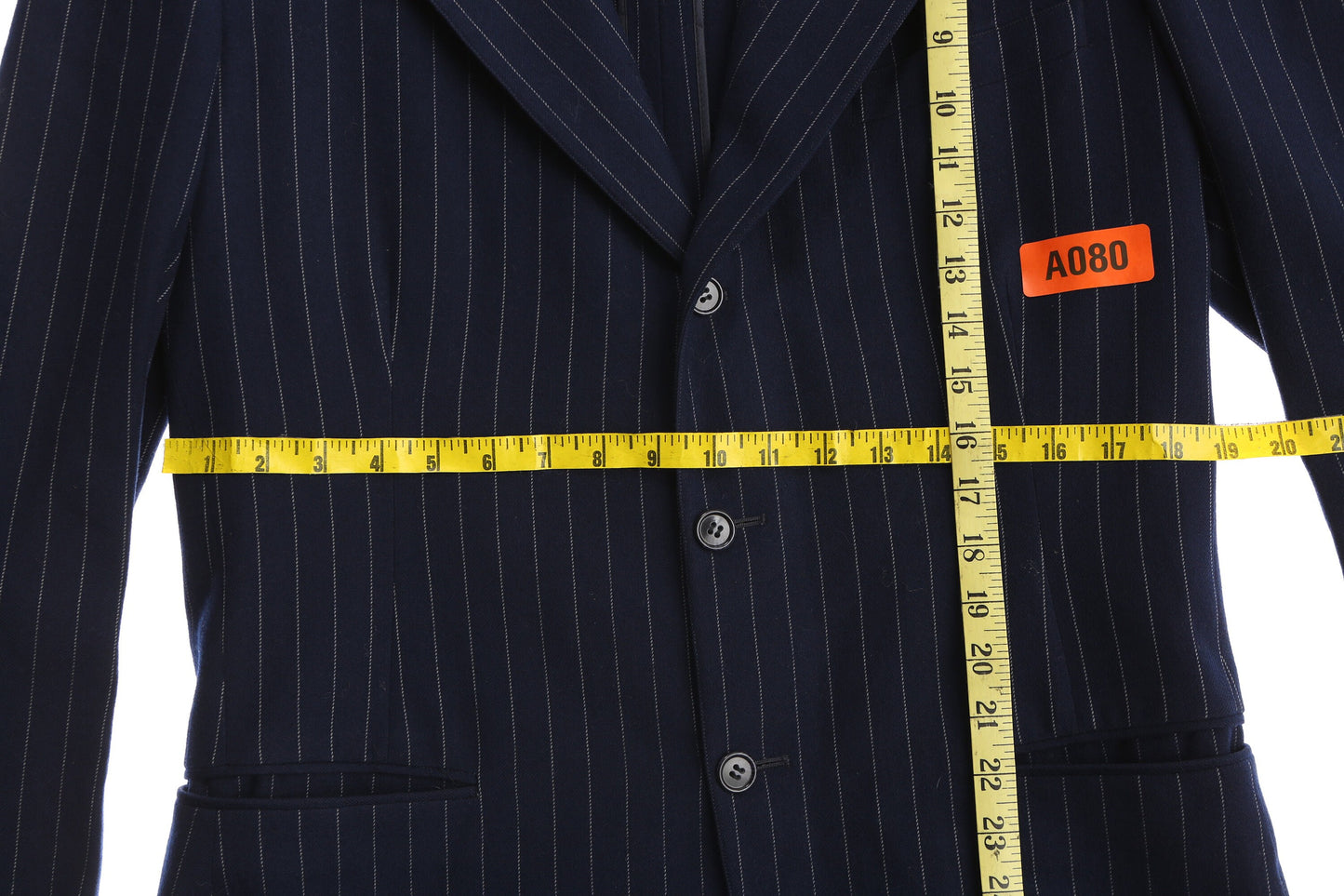 Vintage Men's Blue Striped Suit - Estimated Era 1940s - 1950s