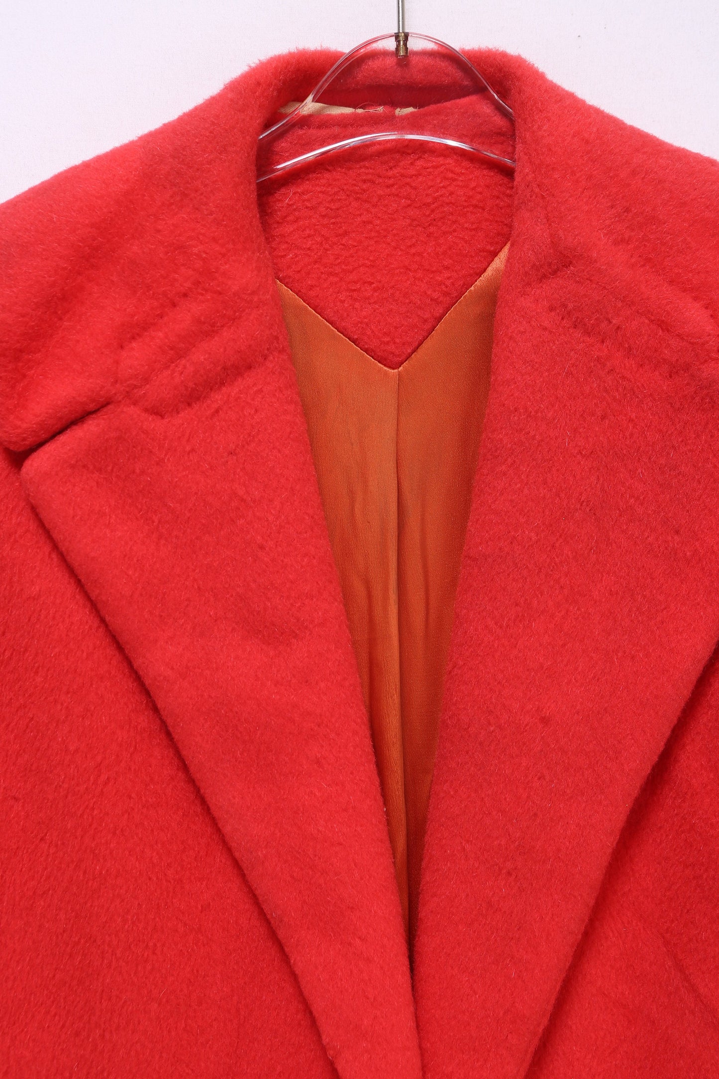 Vintage Women's Red Winter Coat - Estimated Era 1950's - 1960's