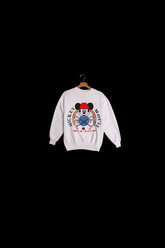Vintage Mickey Mouse Sweatshirt - Polo Club Print