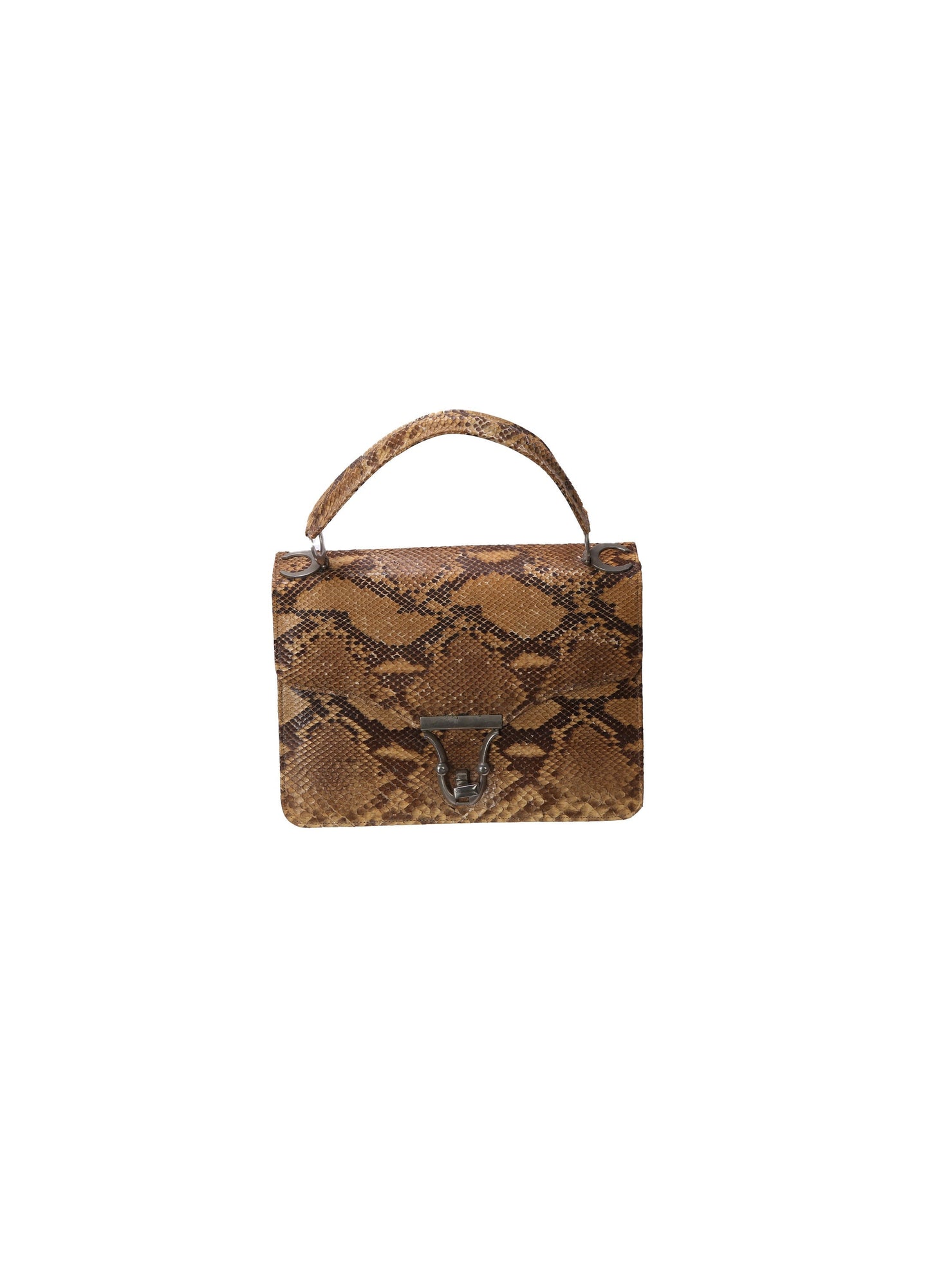 Vintage Women's Snakeskin Leather Handbag - Estimated Era 1950's - 1960's
