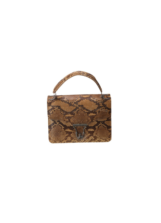 Vintage Women's Snakeskin Leather Handbag - Estimated Era 1950's - 1960's