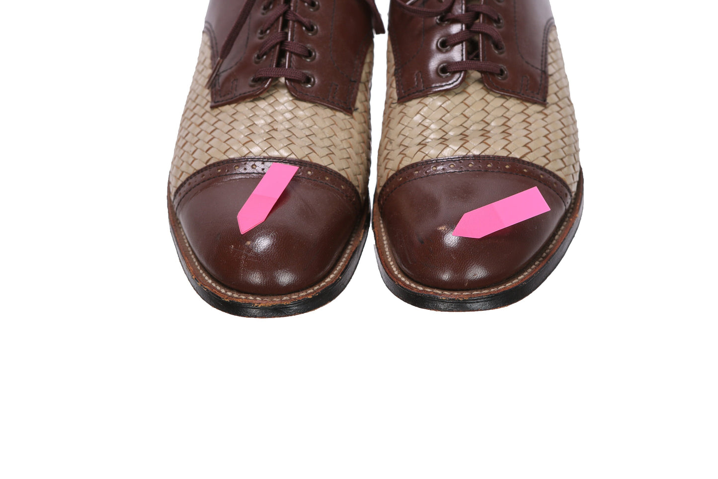 Vintage Stacy Adams Brown Saddle Shoes - Size 8 D